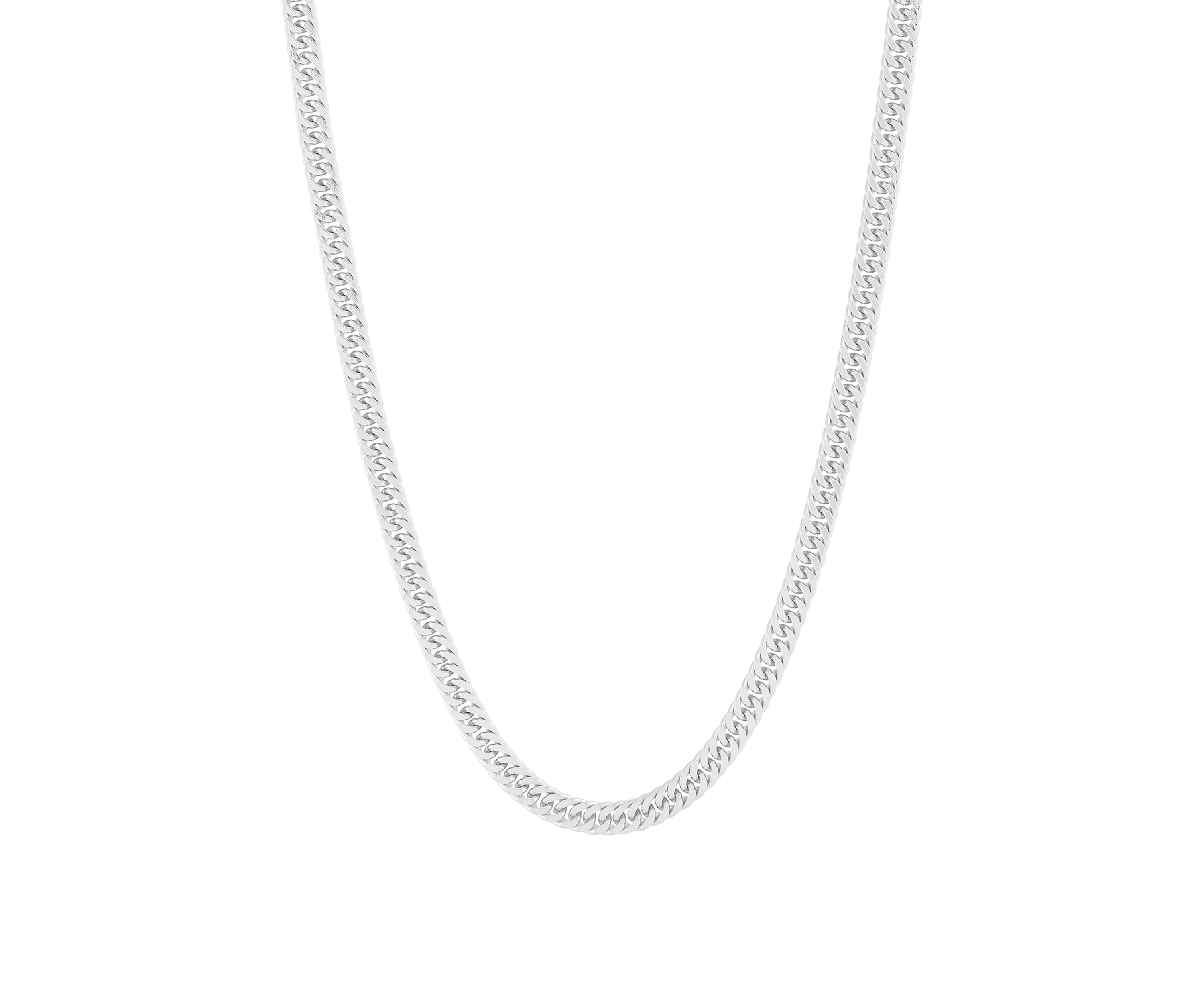 4.8 Millimeter Cuban Chain Necklace in Sterling Silver