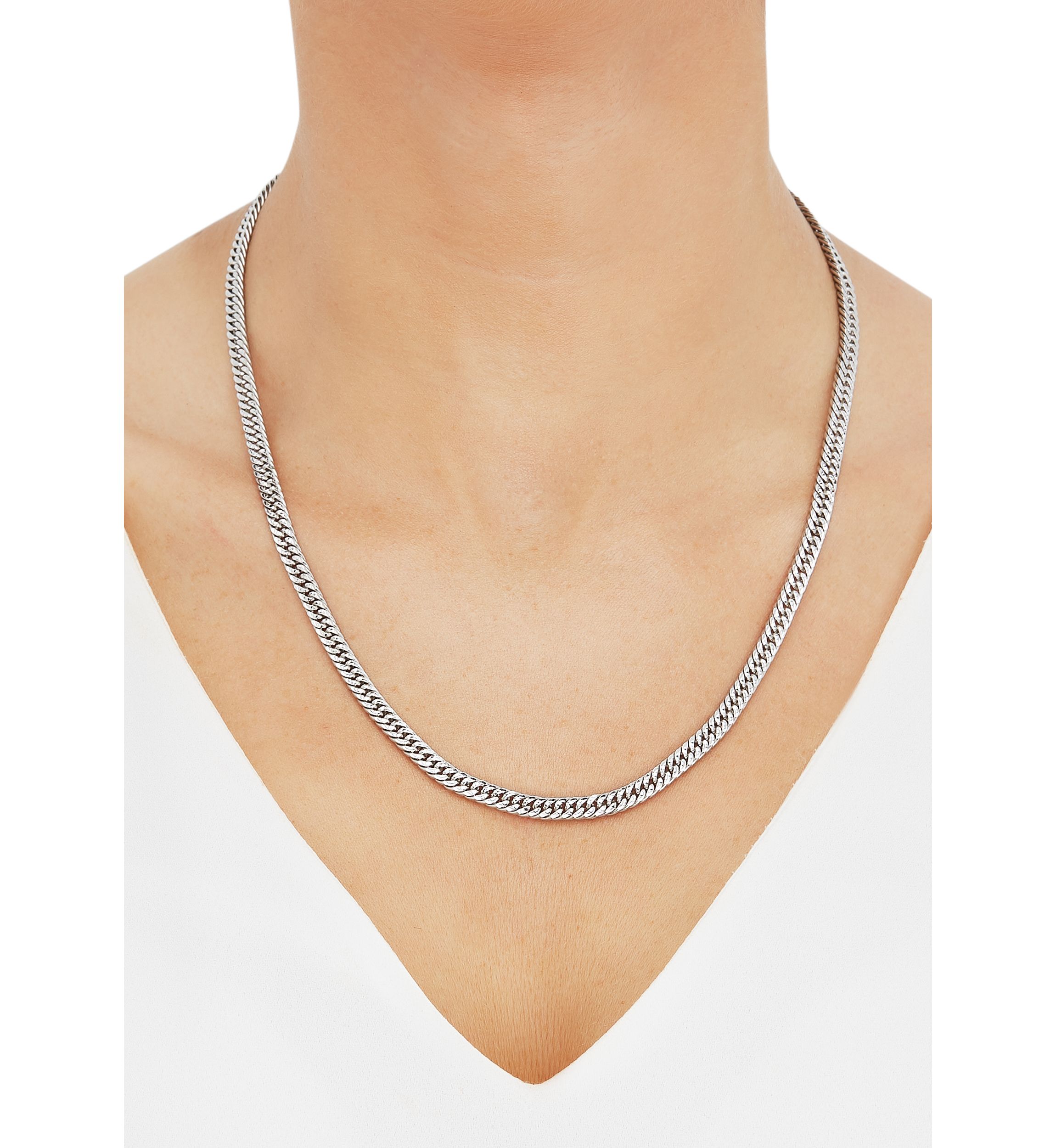 4.8 Millimeter Cuban Chain Necklace in Sterling Silver