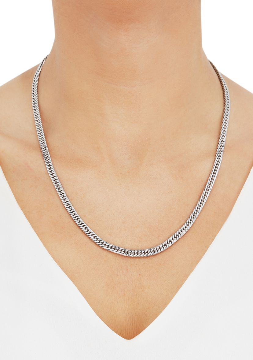 4.8 Millimeter Cuban Chain Necklace in Sterling Silver
