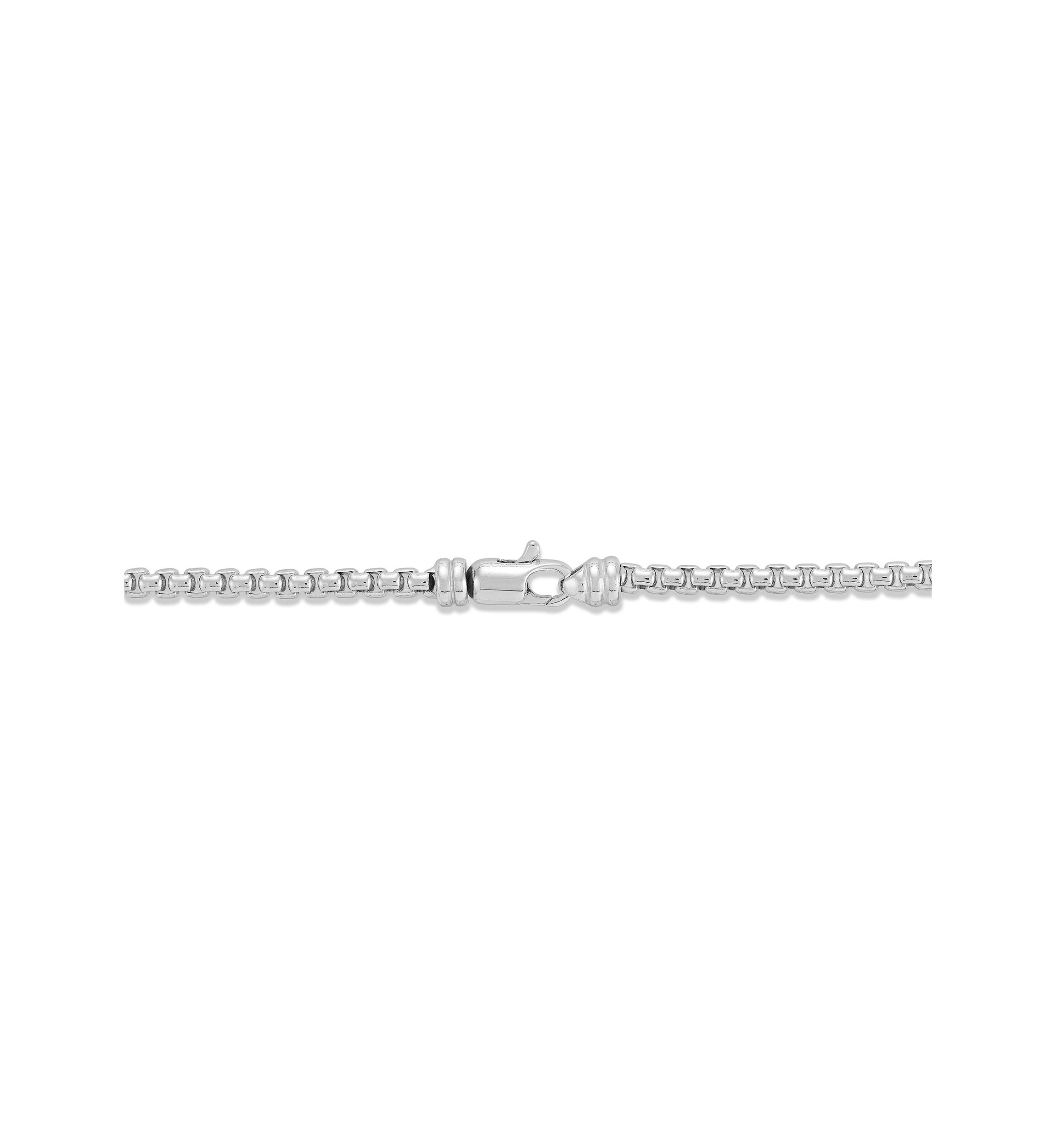 2.6 Millimeter Solid Oval Box Chain in Sterling Silver