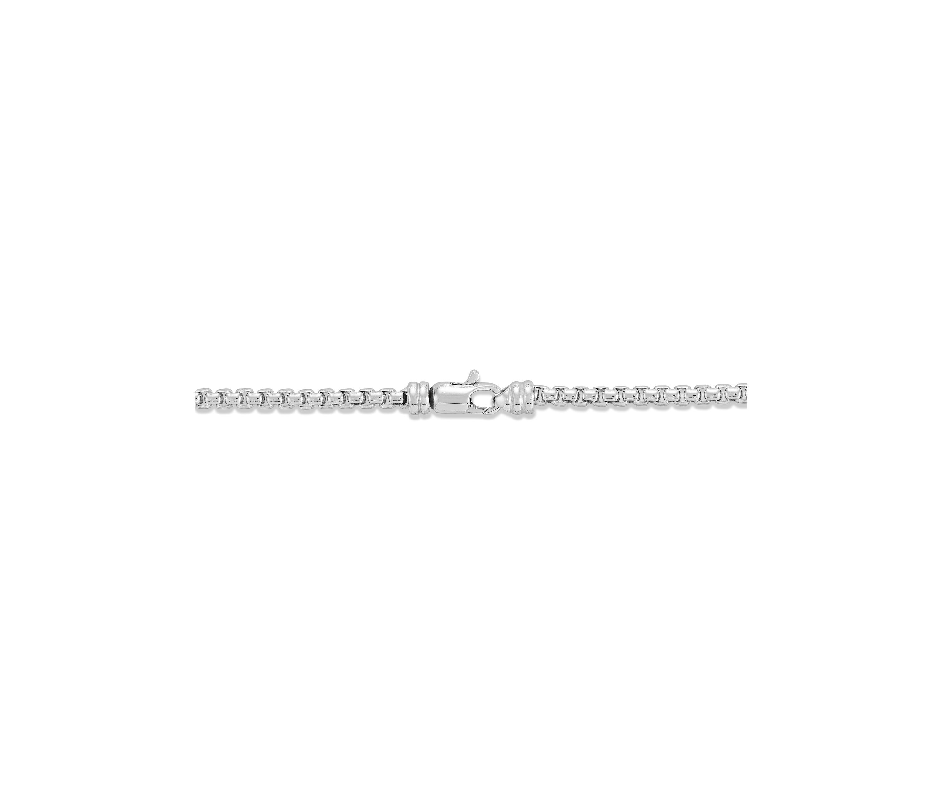 2.6 Millimeter Solid Oval Box Chain in Sterling Silver