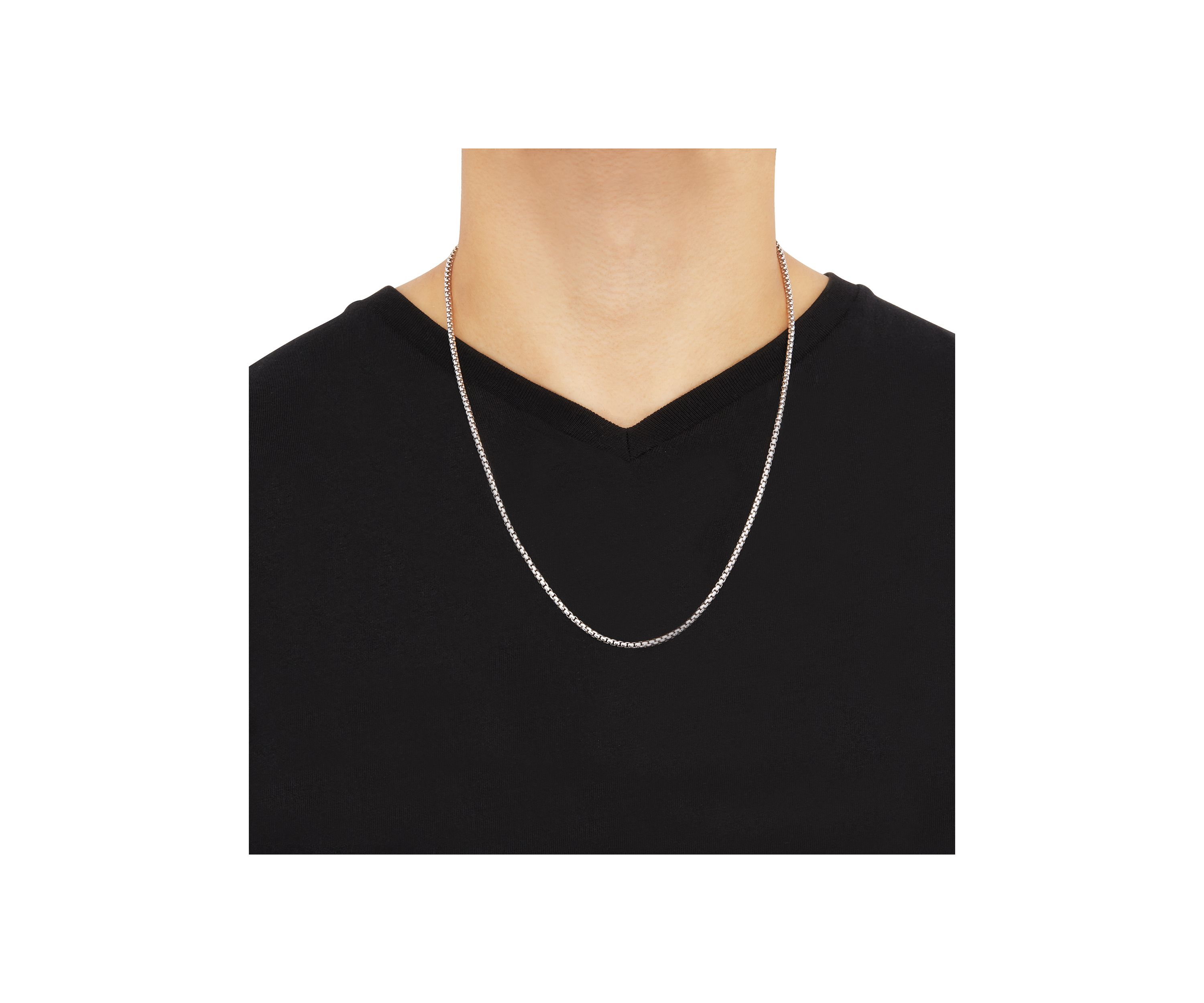 2.6 Millimeter Solid Oval Box Chain in Sterling Silver