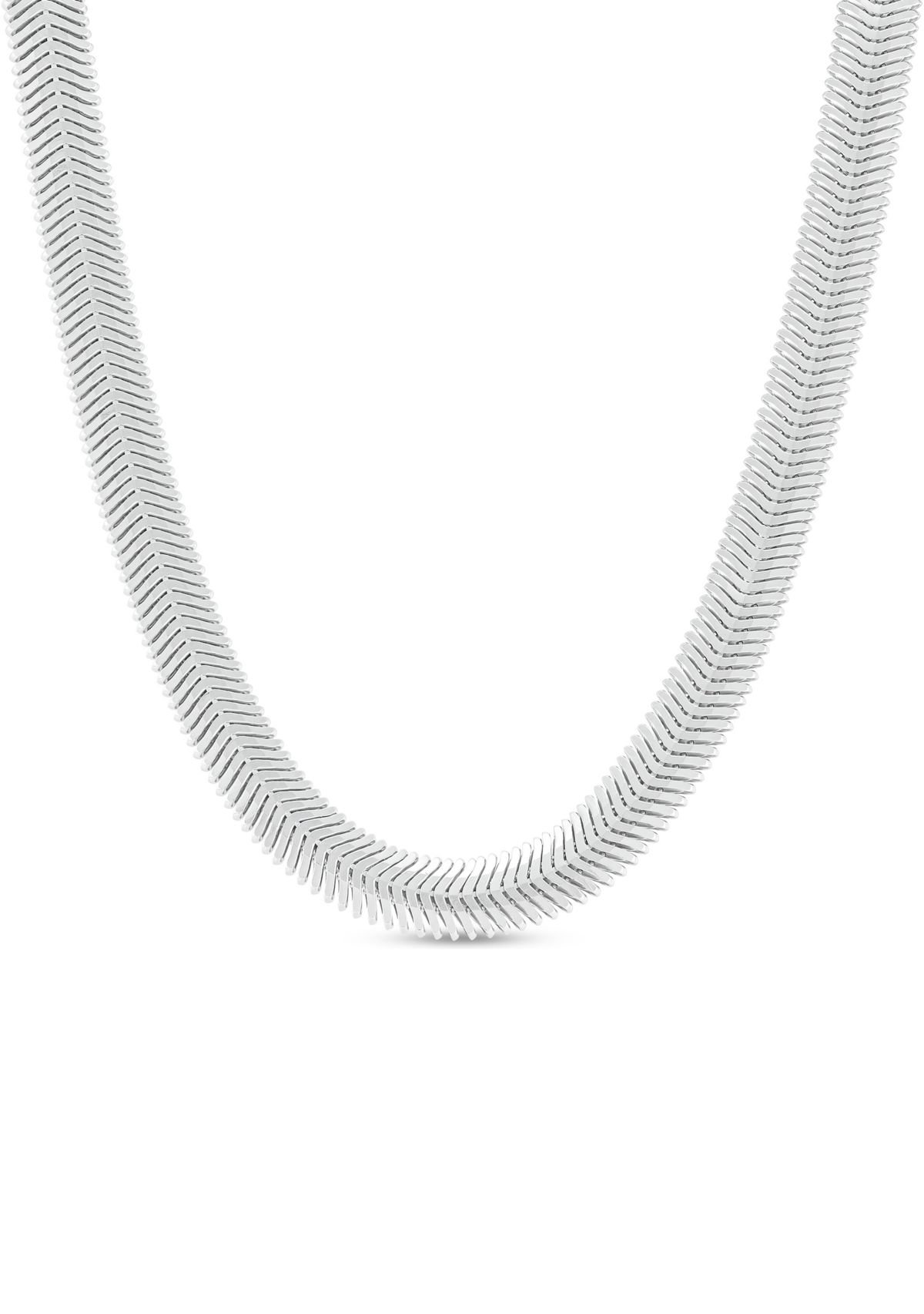 Hollow Snake Chain in Sterling Silver