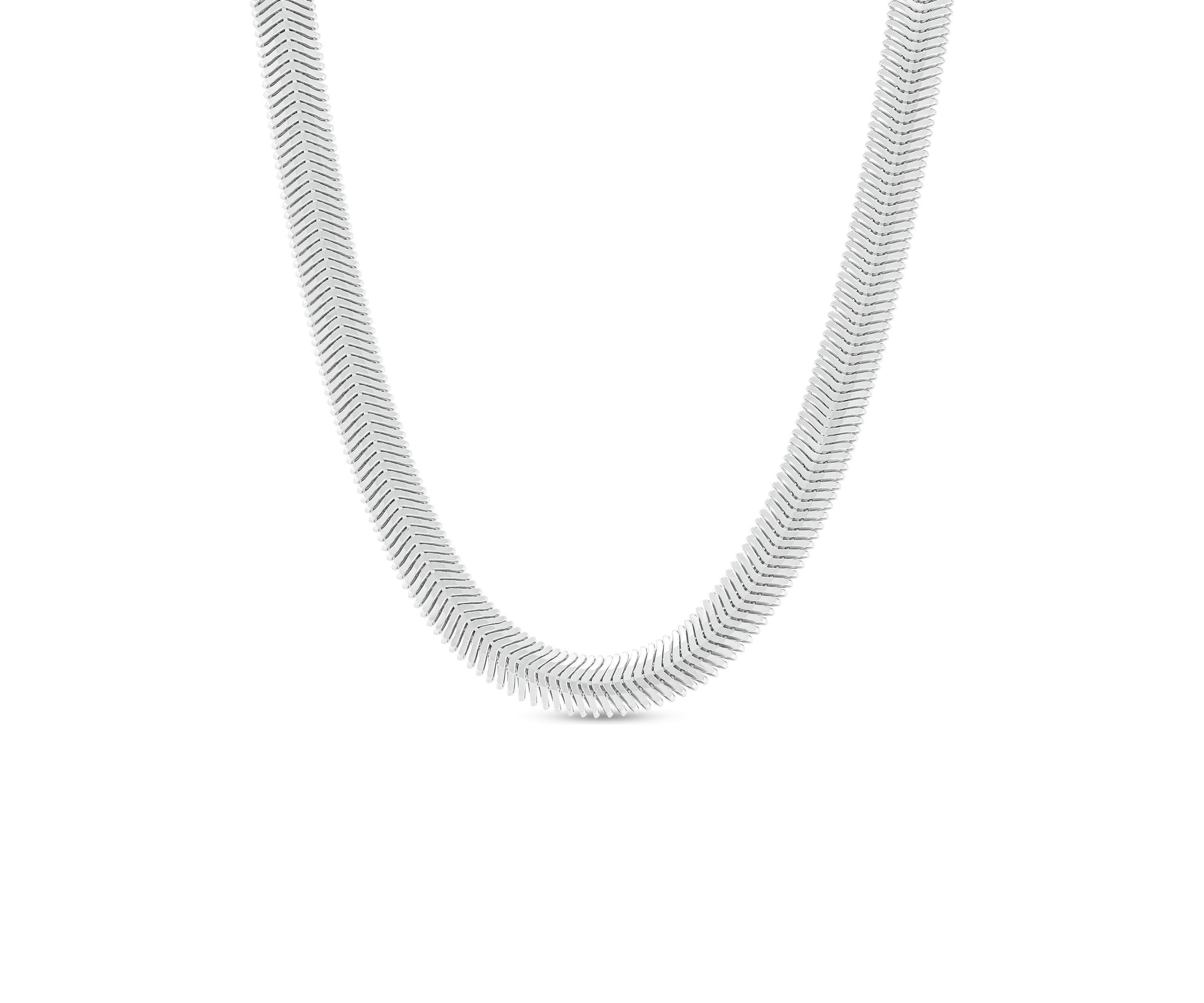 Hollow Snake Chain in Sterling Silver