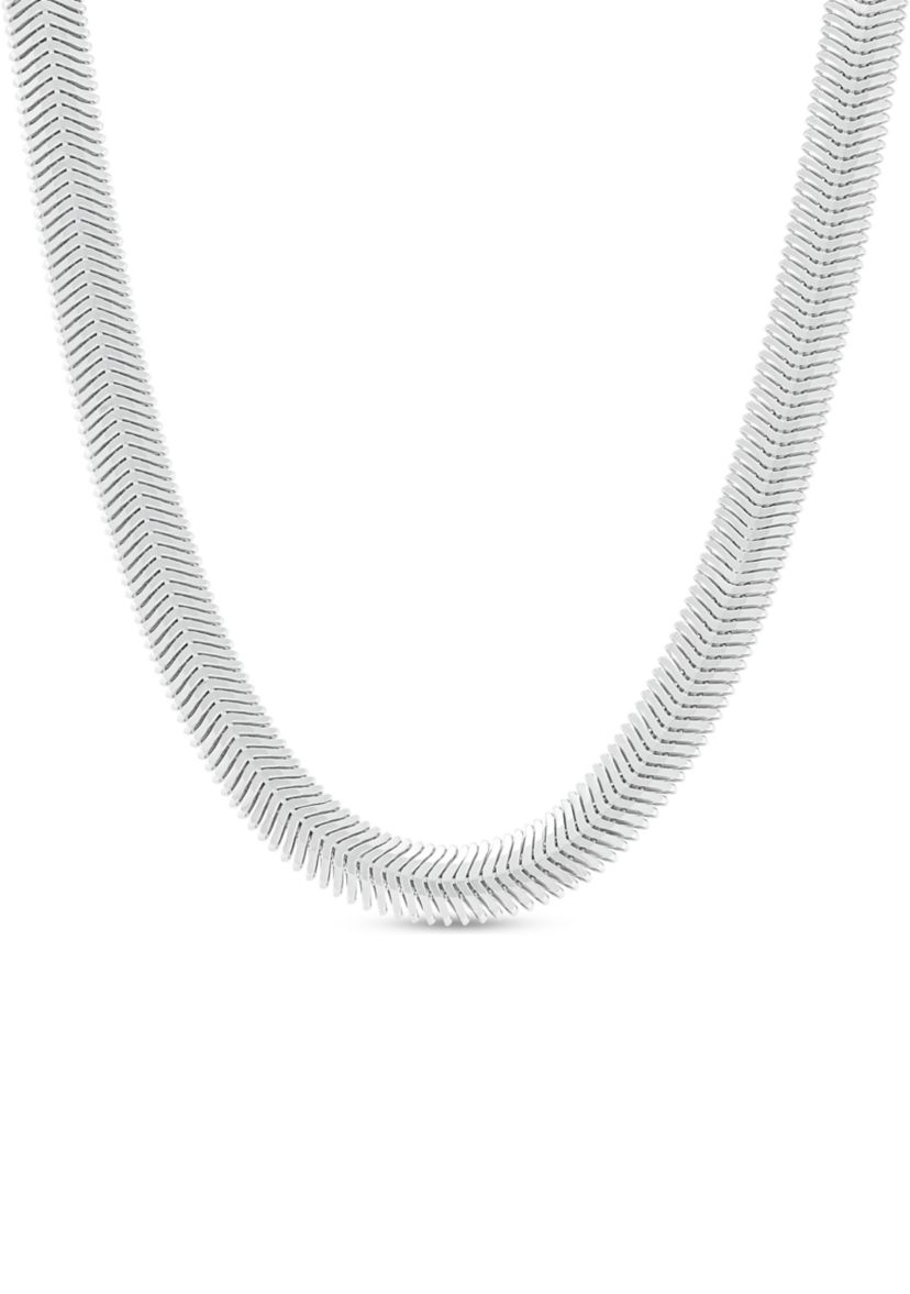 Hollow Snake Chain in Sterling Silver