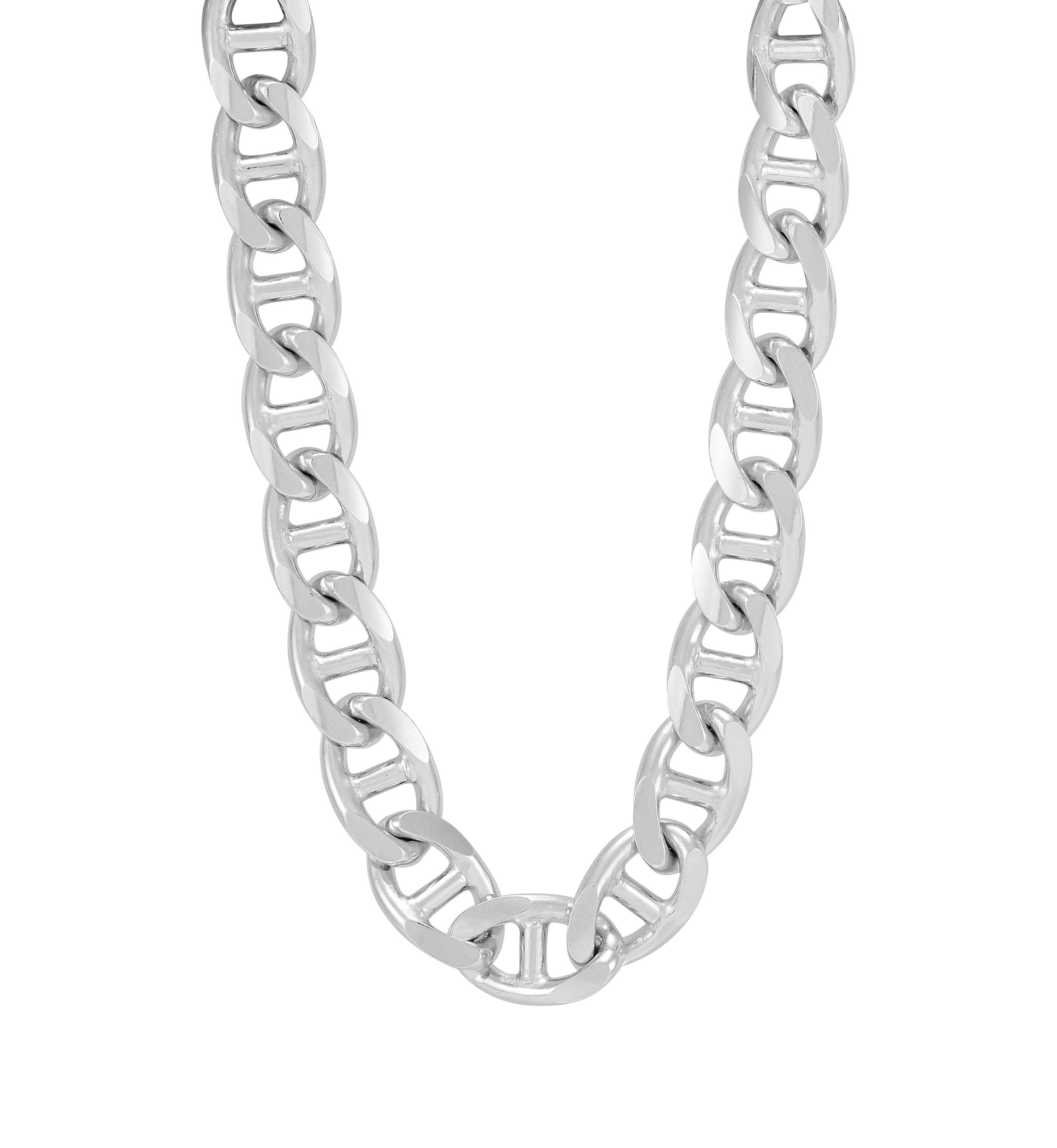 7.7 Millimeter Oval Marina Chain in Sterling Silver