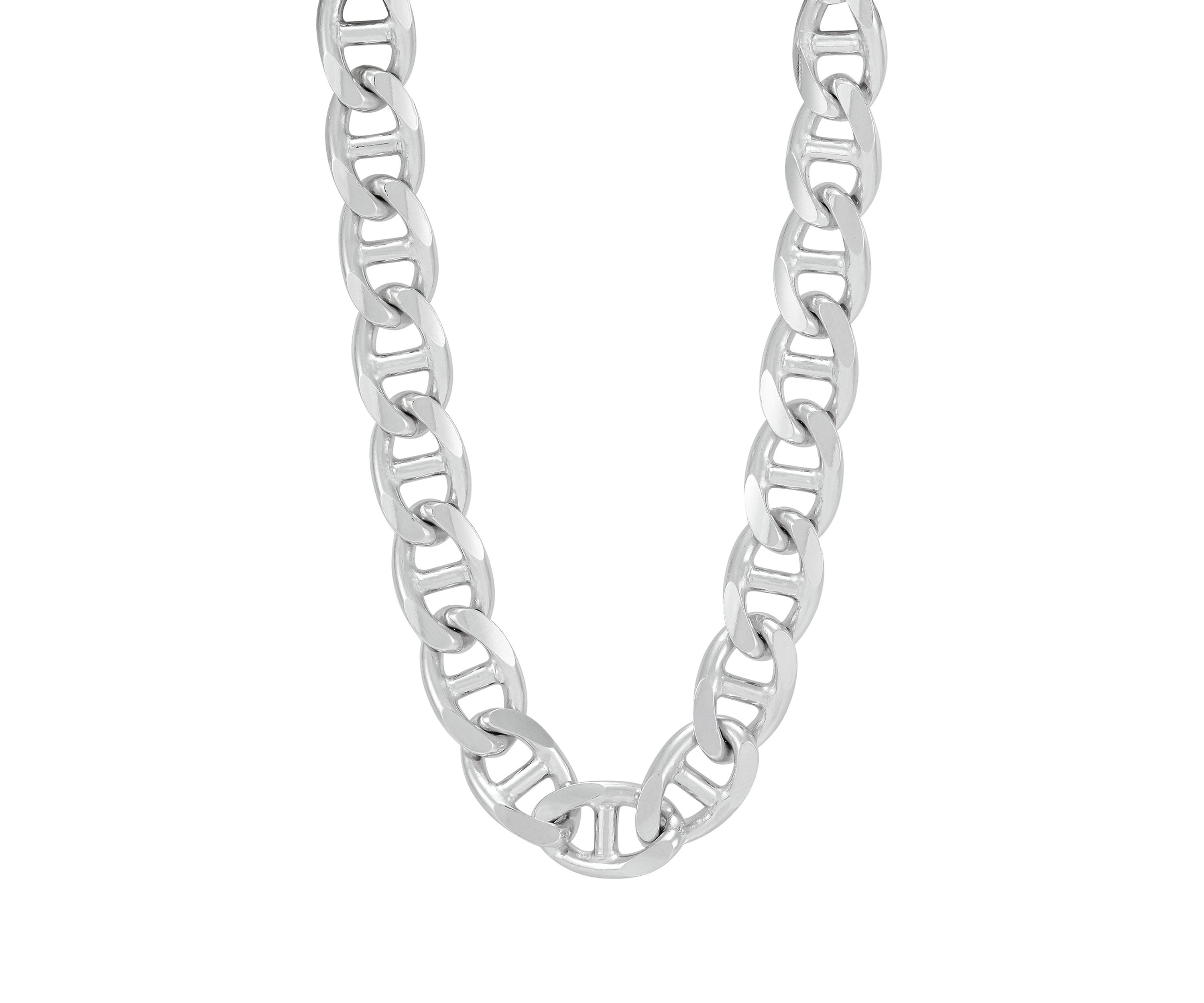 7.7 Millimeter Oval Marina Chain in Sterling Silver