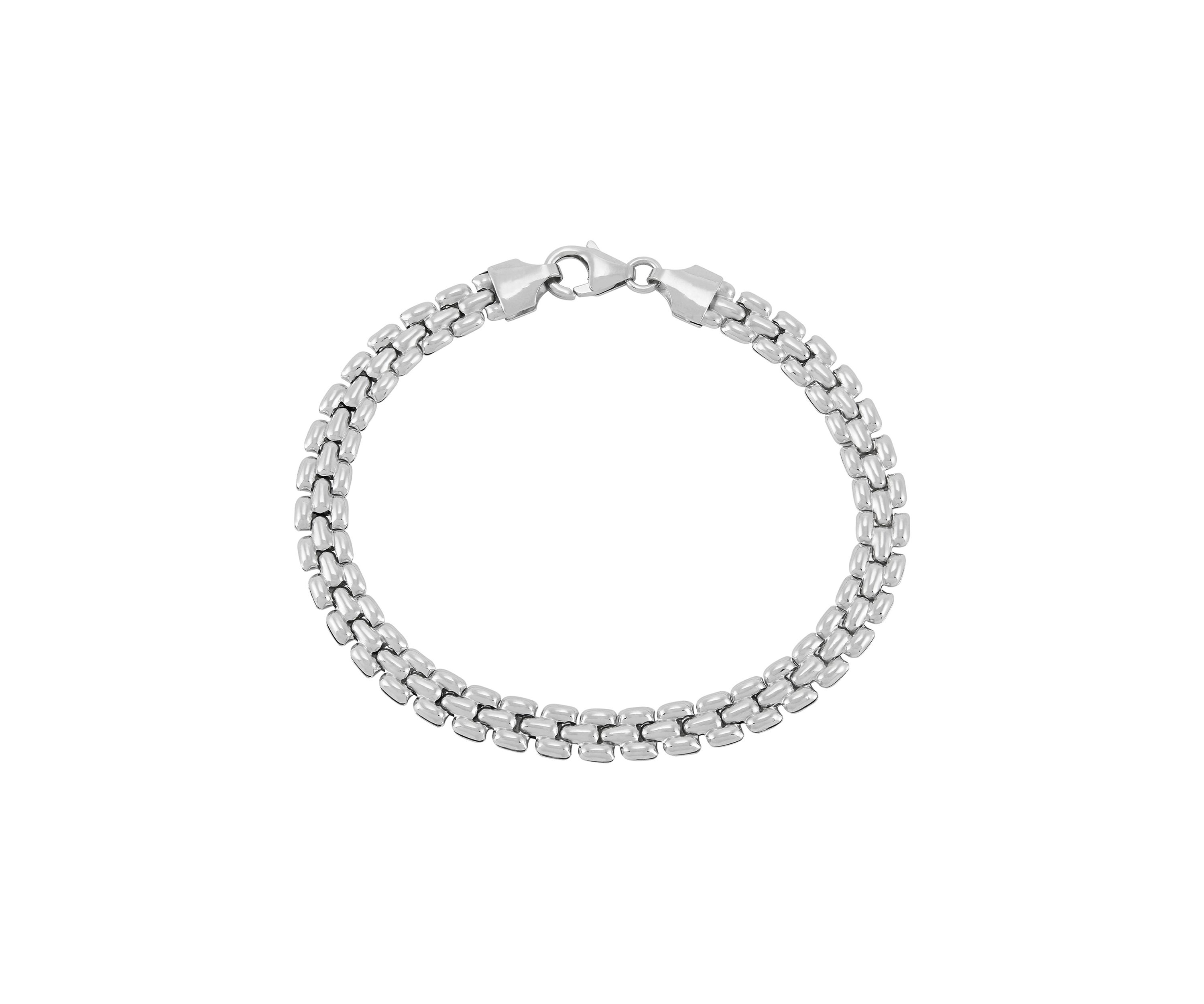 Mini Panther Chain Bracelet in Sterling Silver