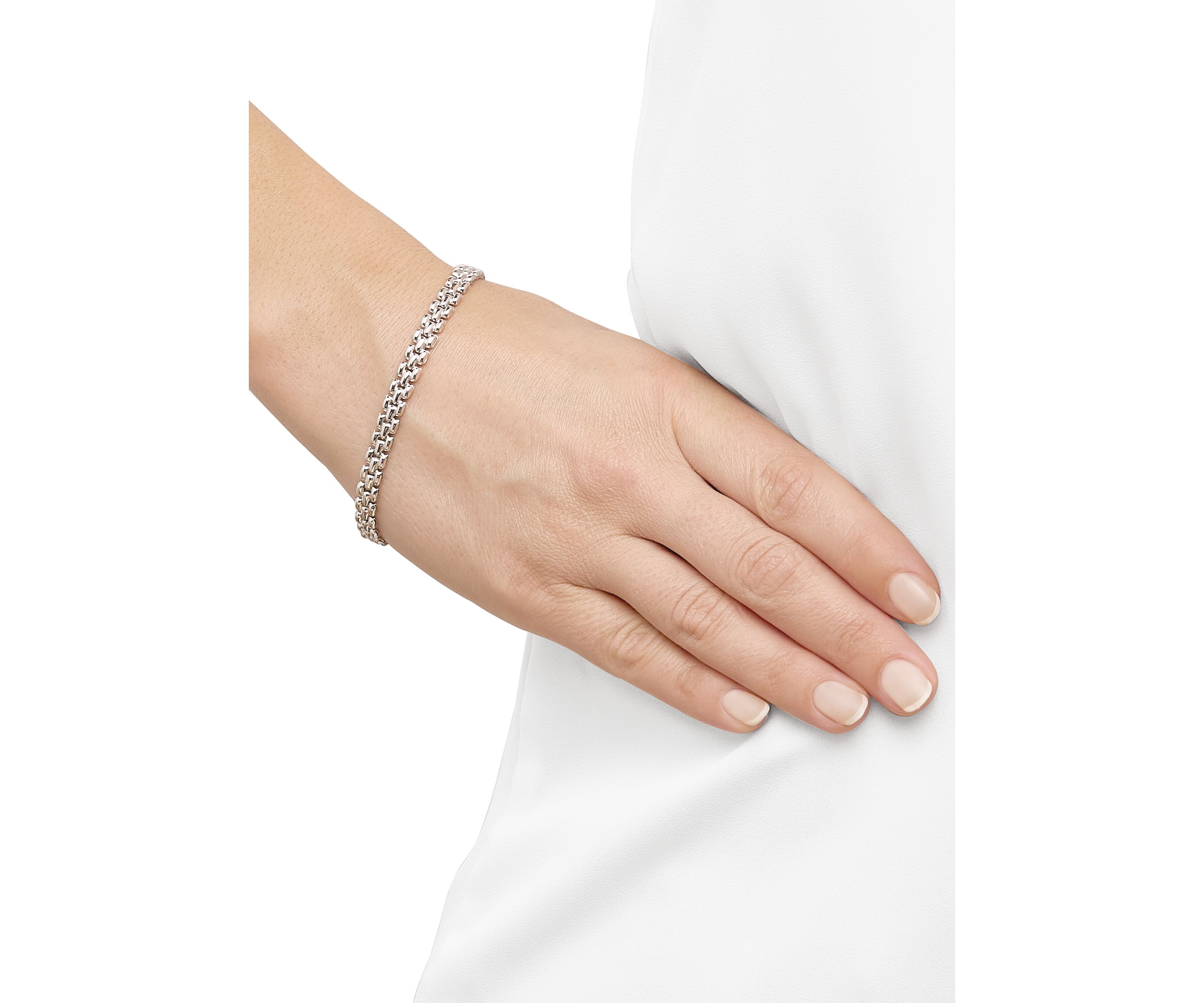 Mini Panther Chain Bracelet in Sterling Silver