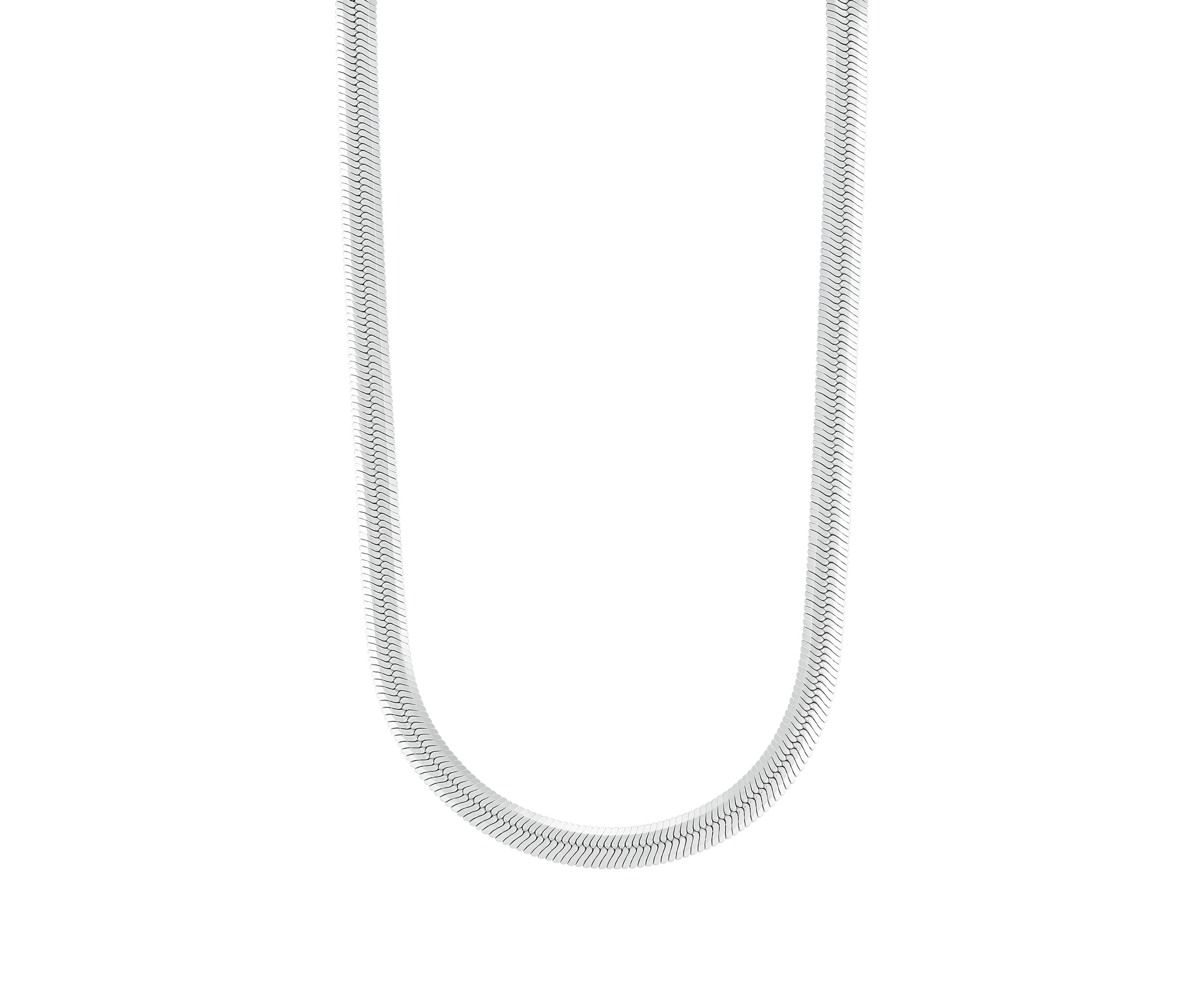 3.6 Millimeter Solid Herringbone Chain in Sterling Silver