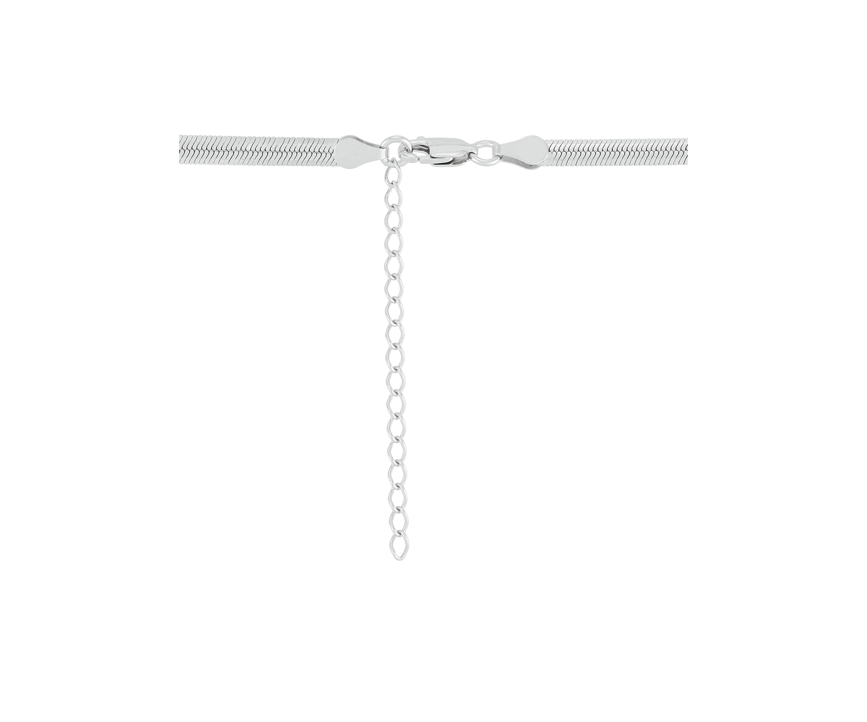 3.6 Millimeter Solid Herringbone Chain in Sterling Silver