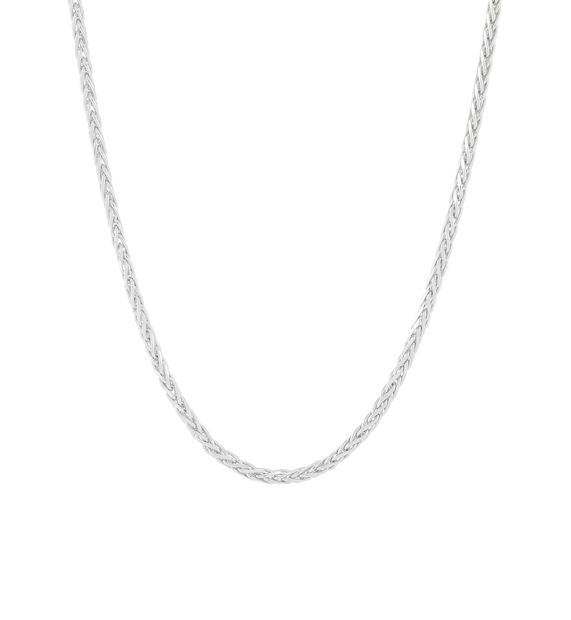 Solid Wheat Chain in Sterling Silver