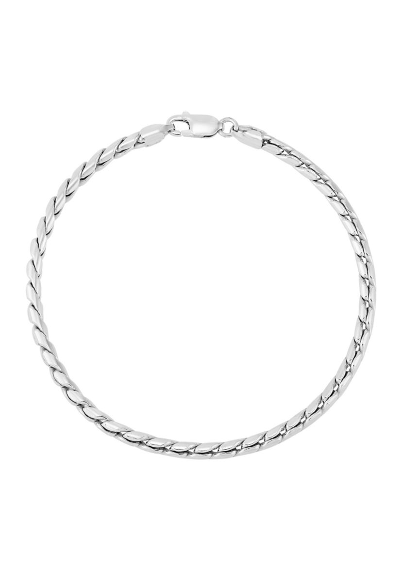 Belk & Co Solid Cardano Chain Bracelet in Sterling Silver, 8.5