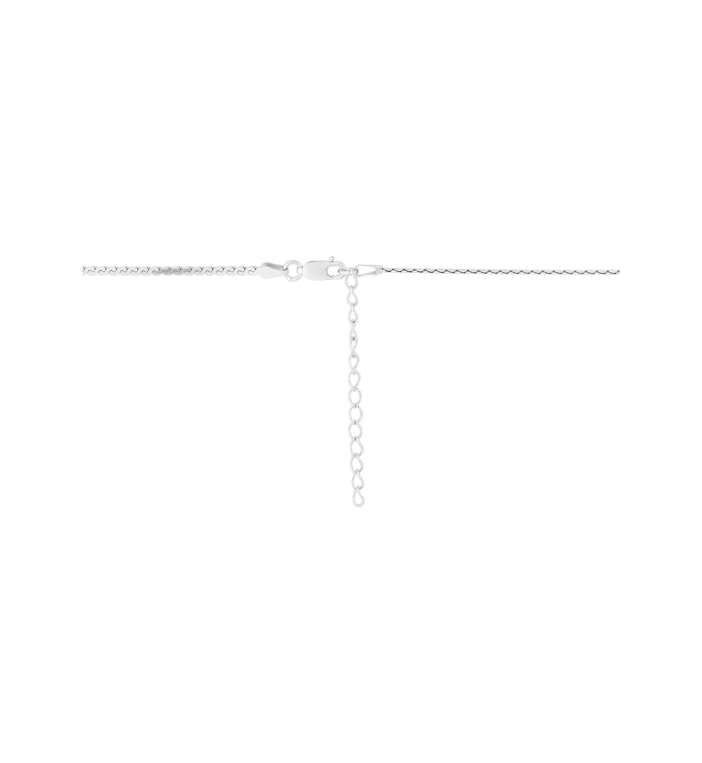 Solid Flat Serpentine Chain Necklace in Sterling Silver