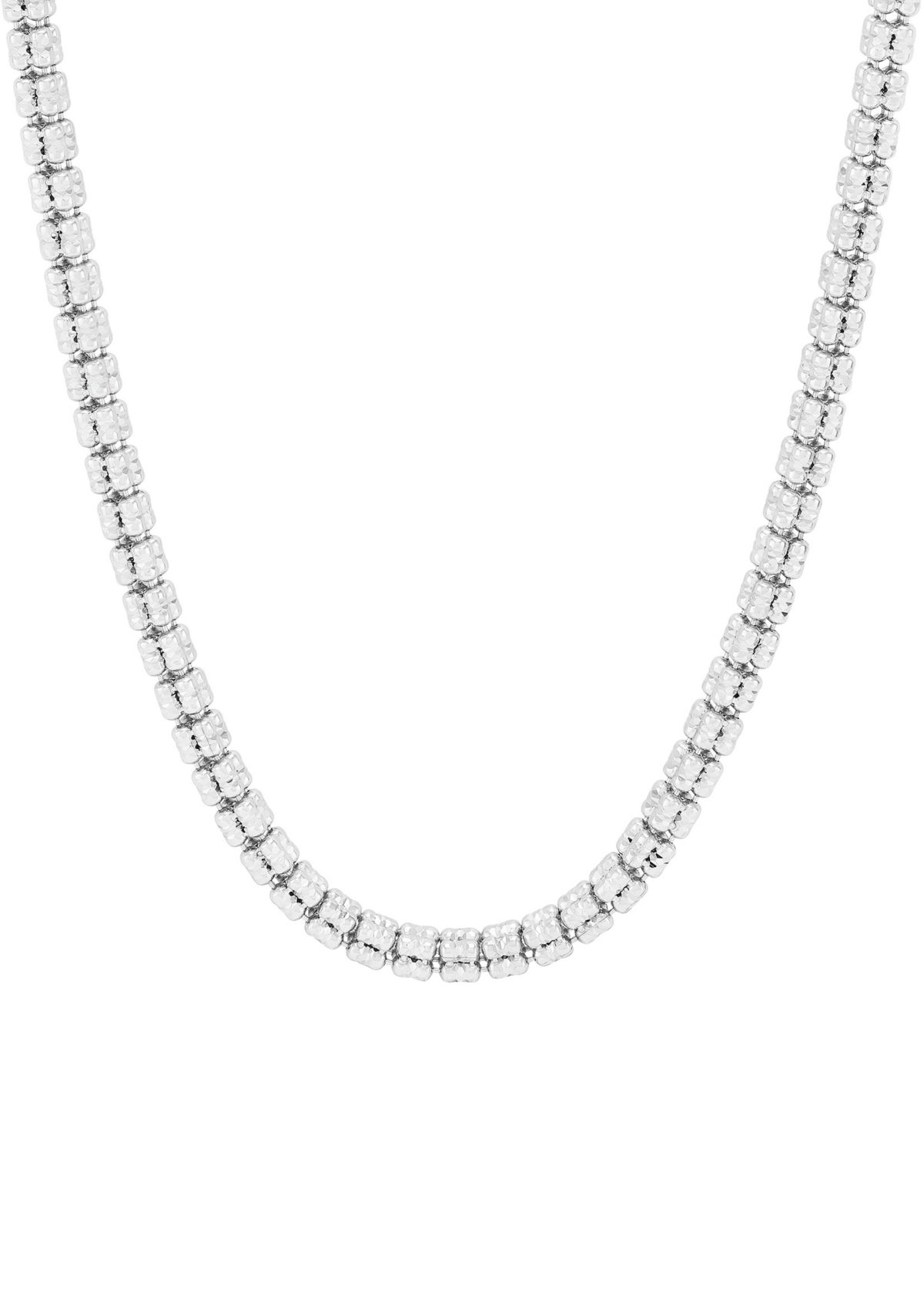 Double Decker Ice Chain in Sterling Silver