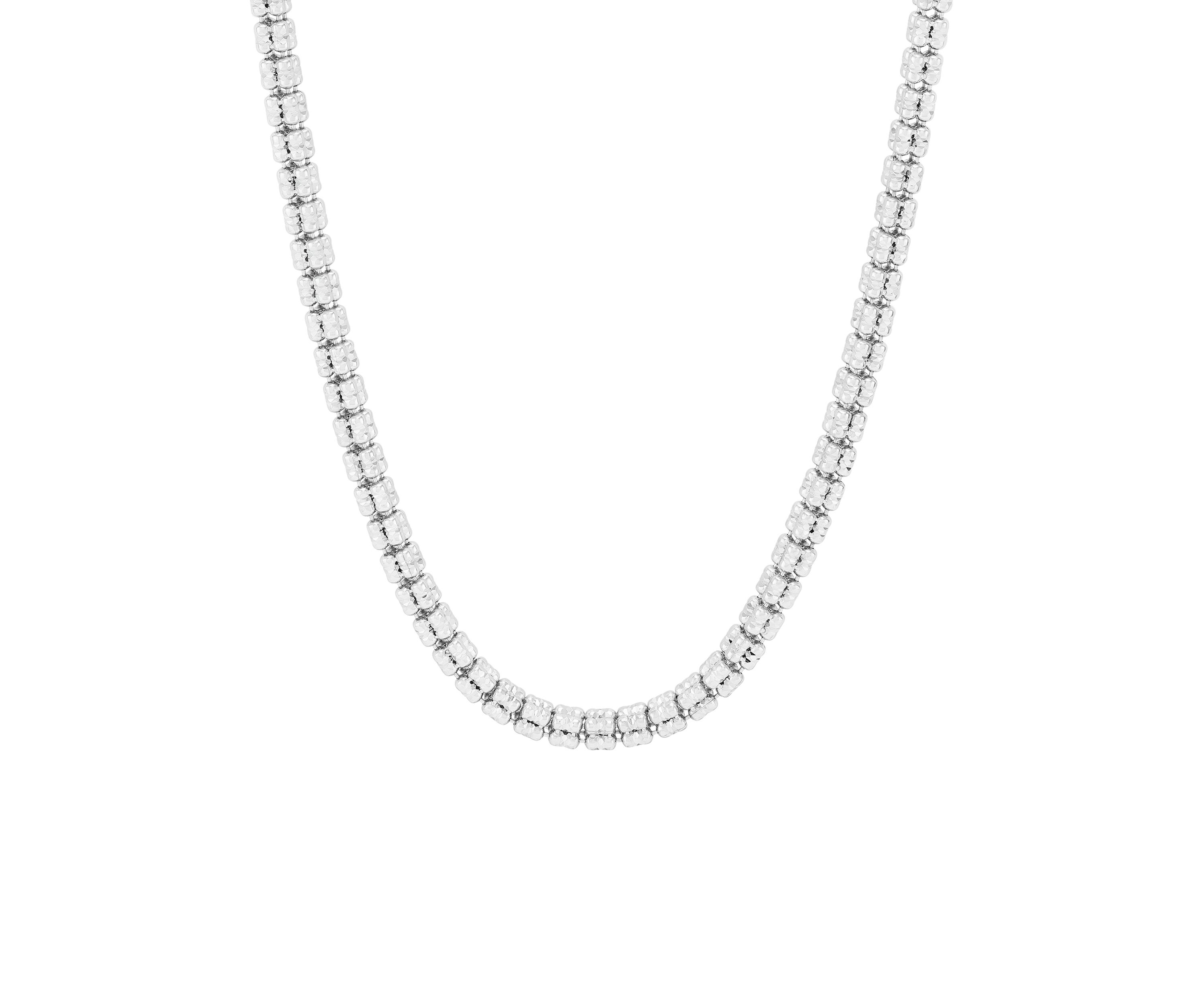 Double Decker Ice Chain in Sterling Silver
