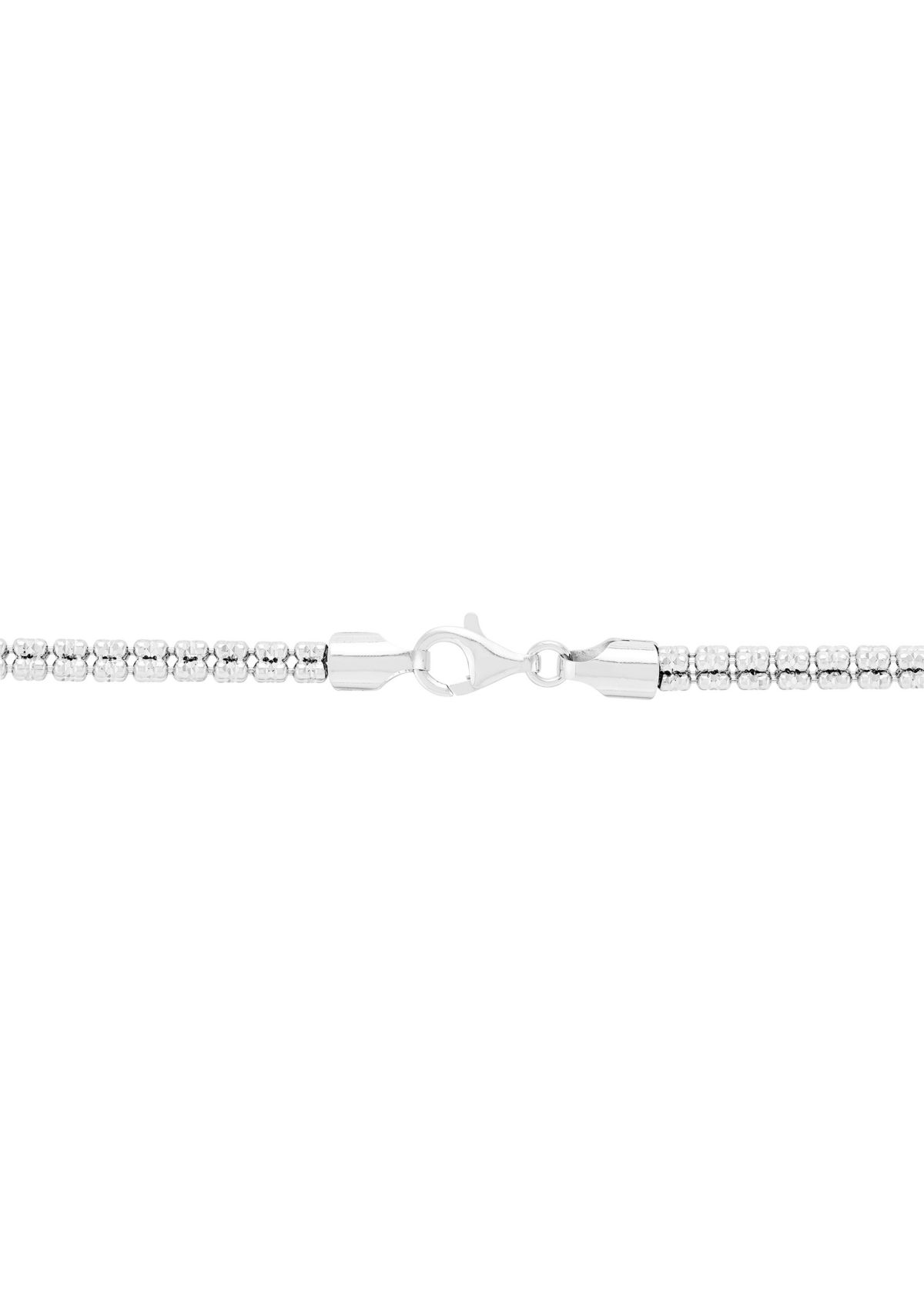 Double Decker Ice Chain in Sterling Silver