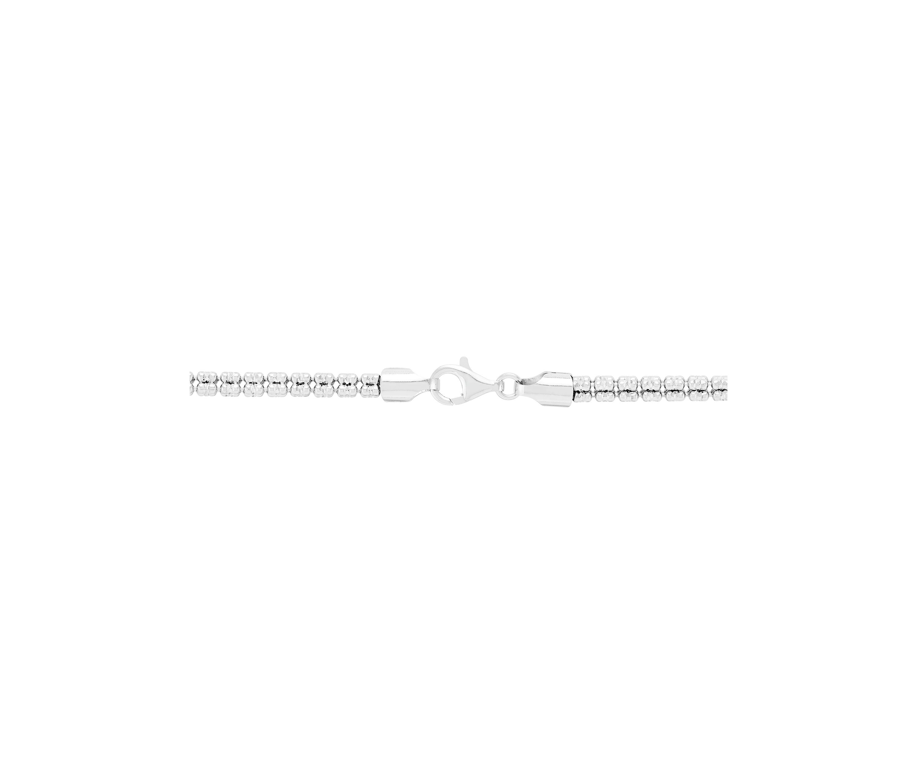 Double Decker Ice Chain in Sterling Silver
