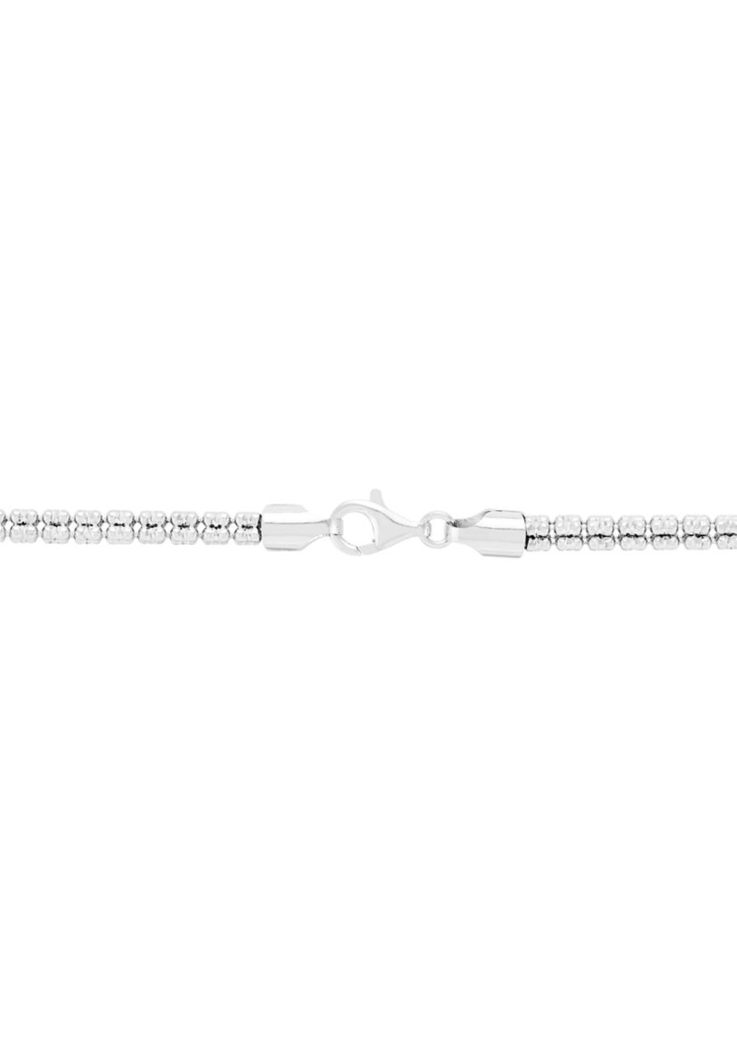 Double Decker Ice Chain in Sterling Silver