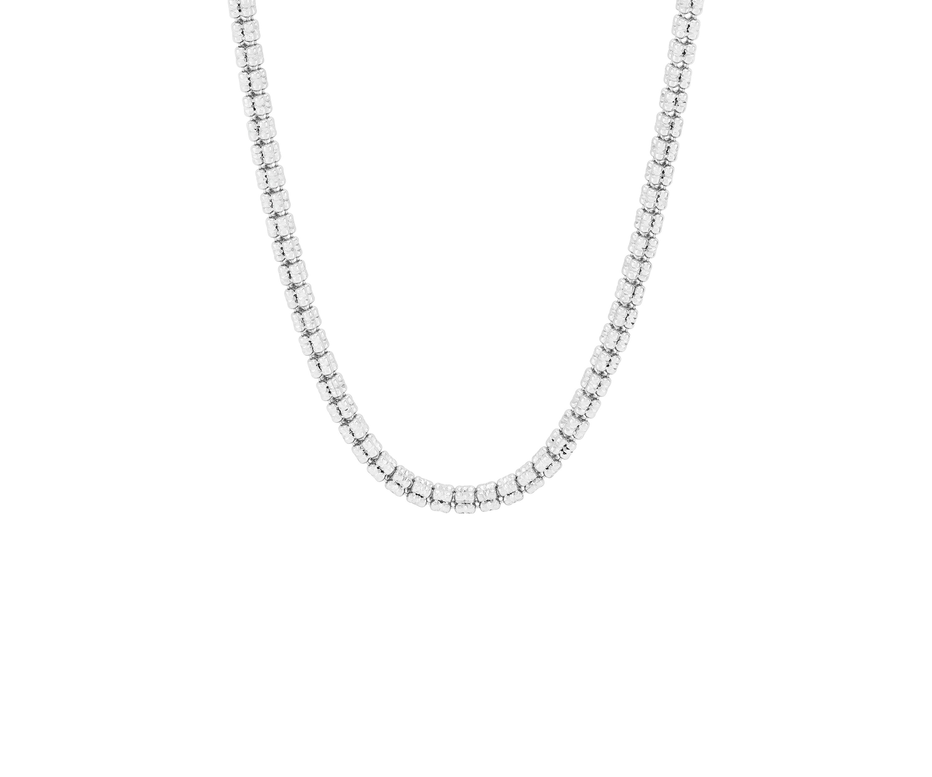 Double Decker Ice Chain in Sterling Silver