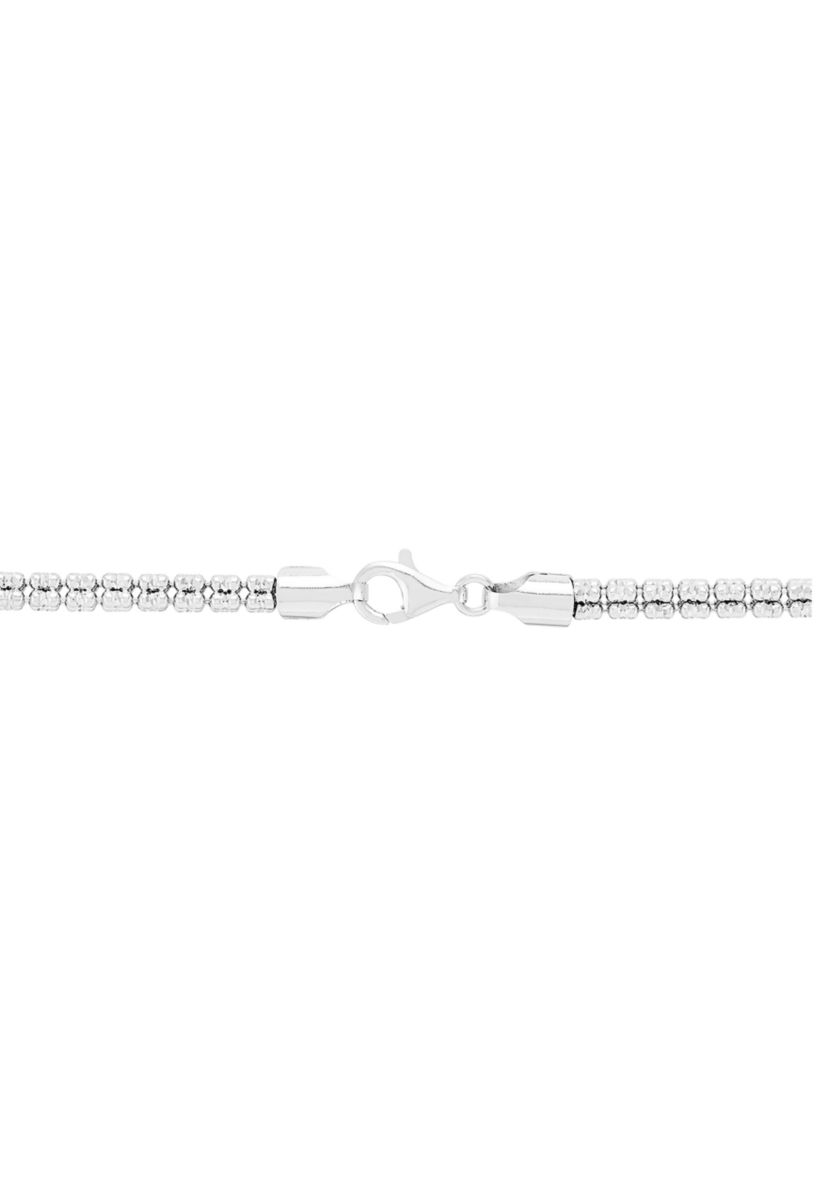 Double Decker Ice Chain in Sterling Silver
