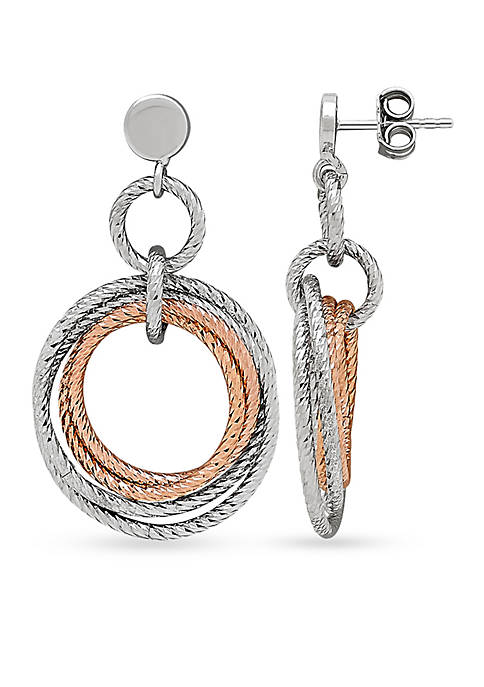 Belk & Co. Sterling Silver And Rose Gold-Plated