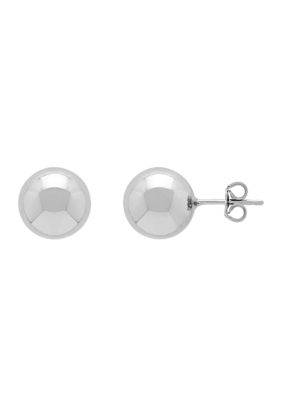 Belk & Co Bead Large Stud Earrings in Sterling Silver