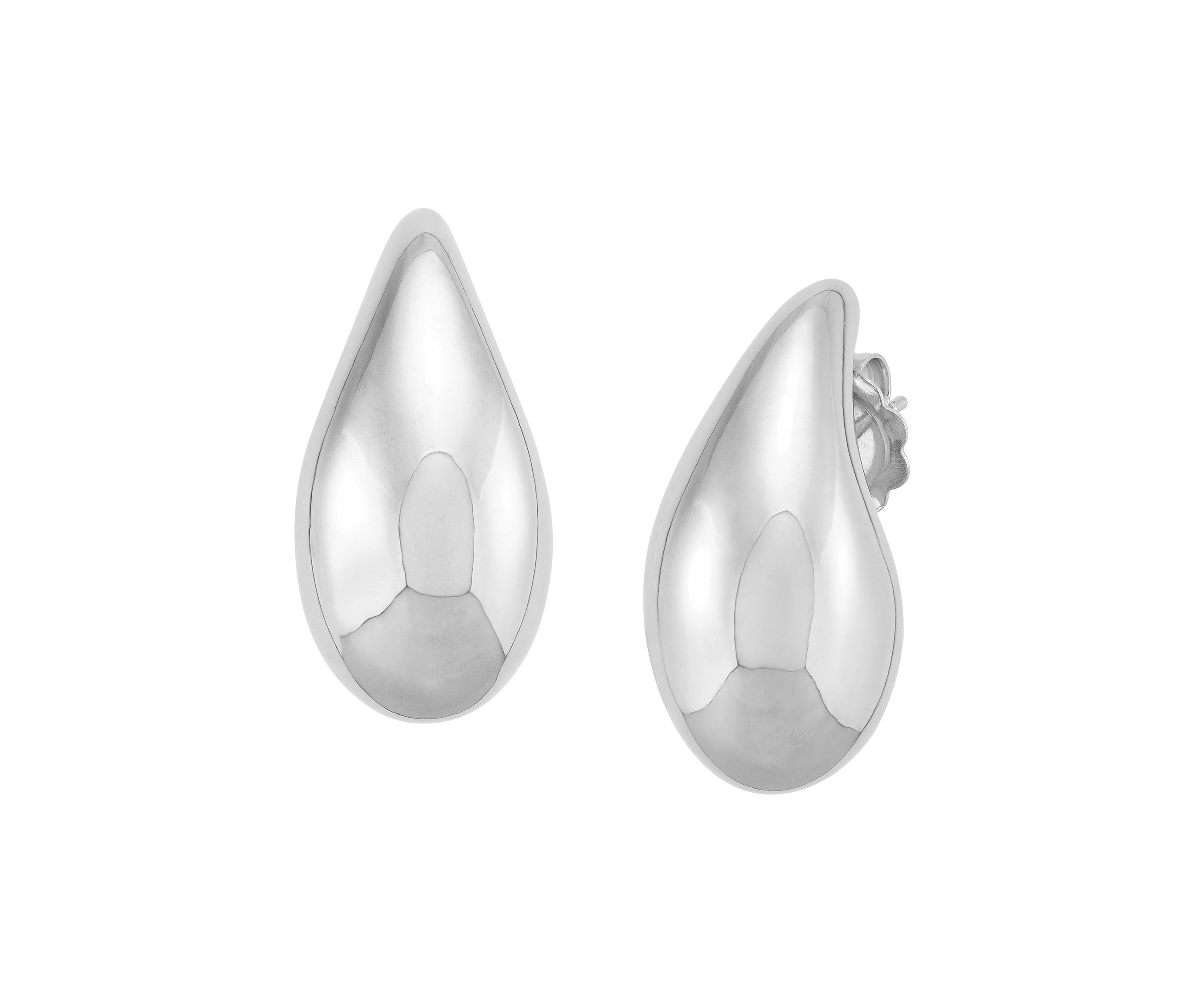 Teardop Stud Earrings in Sterling Silver