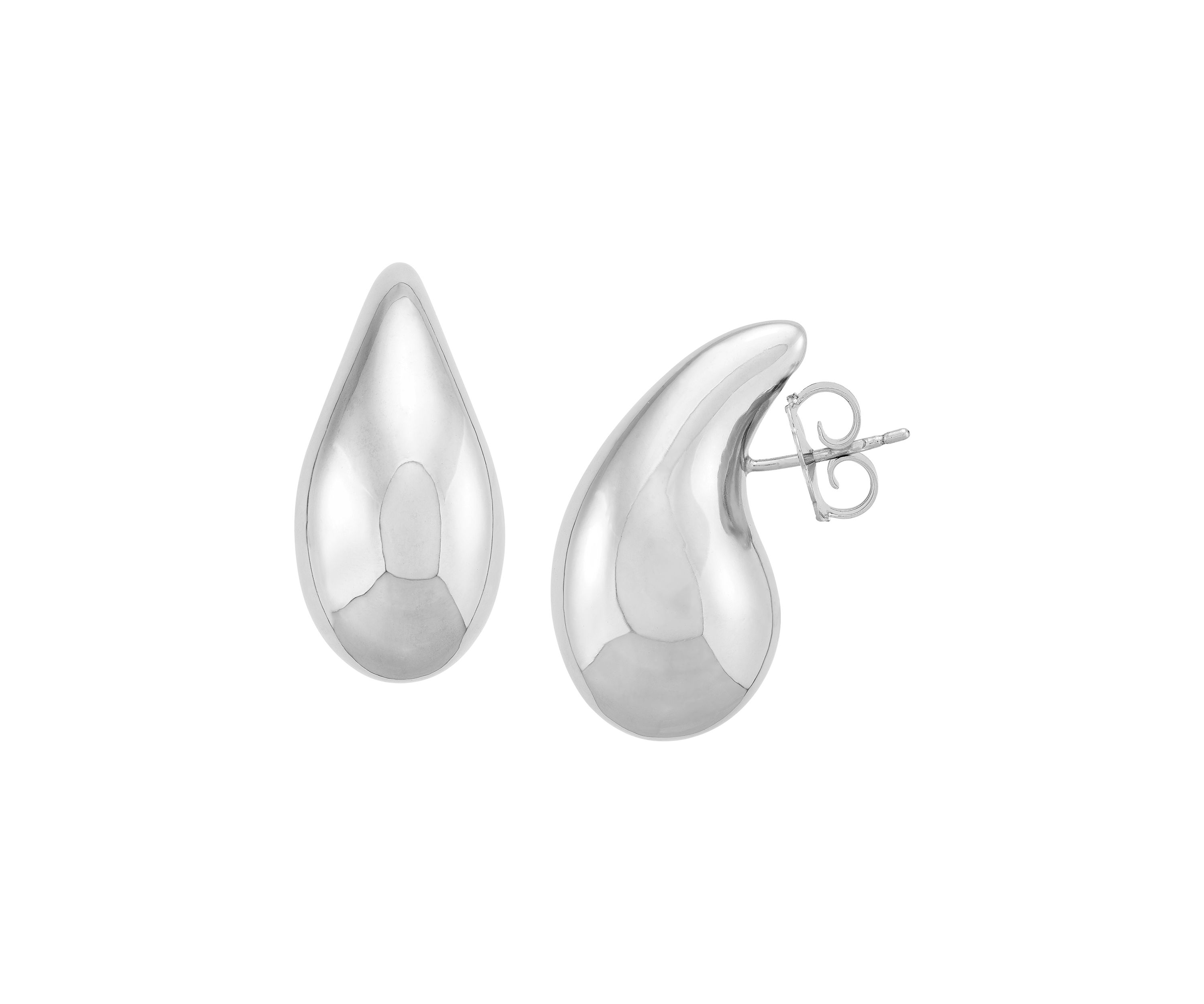 Teardop Stud Earrings in Sterling Silver