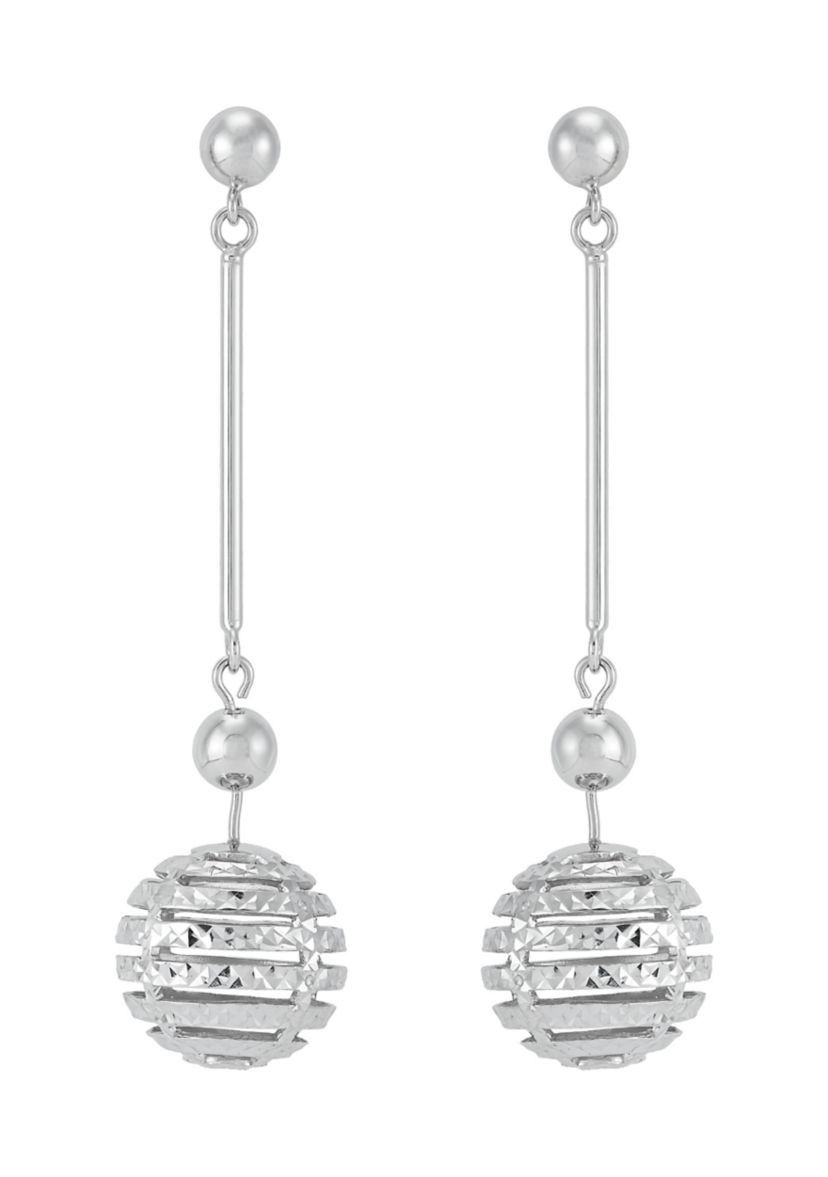 Disco Beads Drop Earrings in Sterling Silver