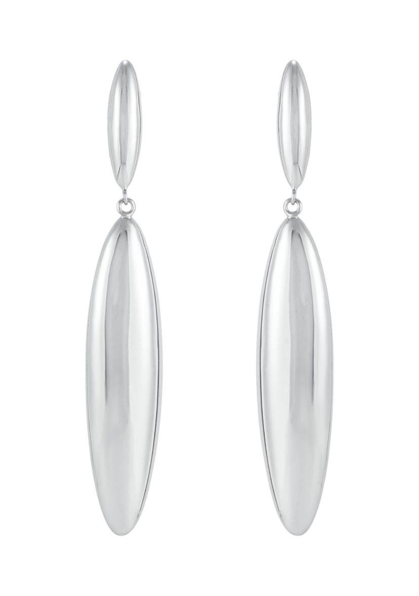 Graduated Teardrop Links Earrings in Sterling Silver