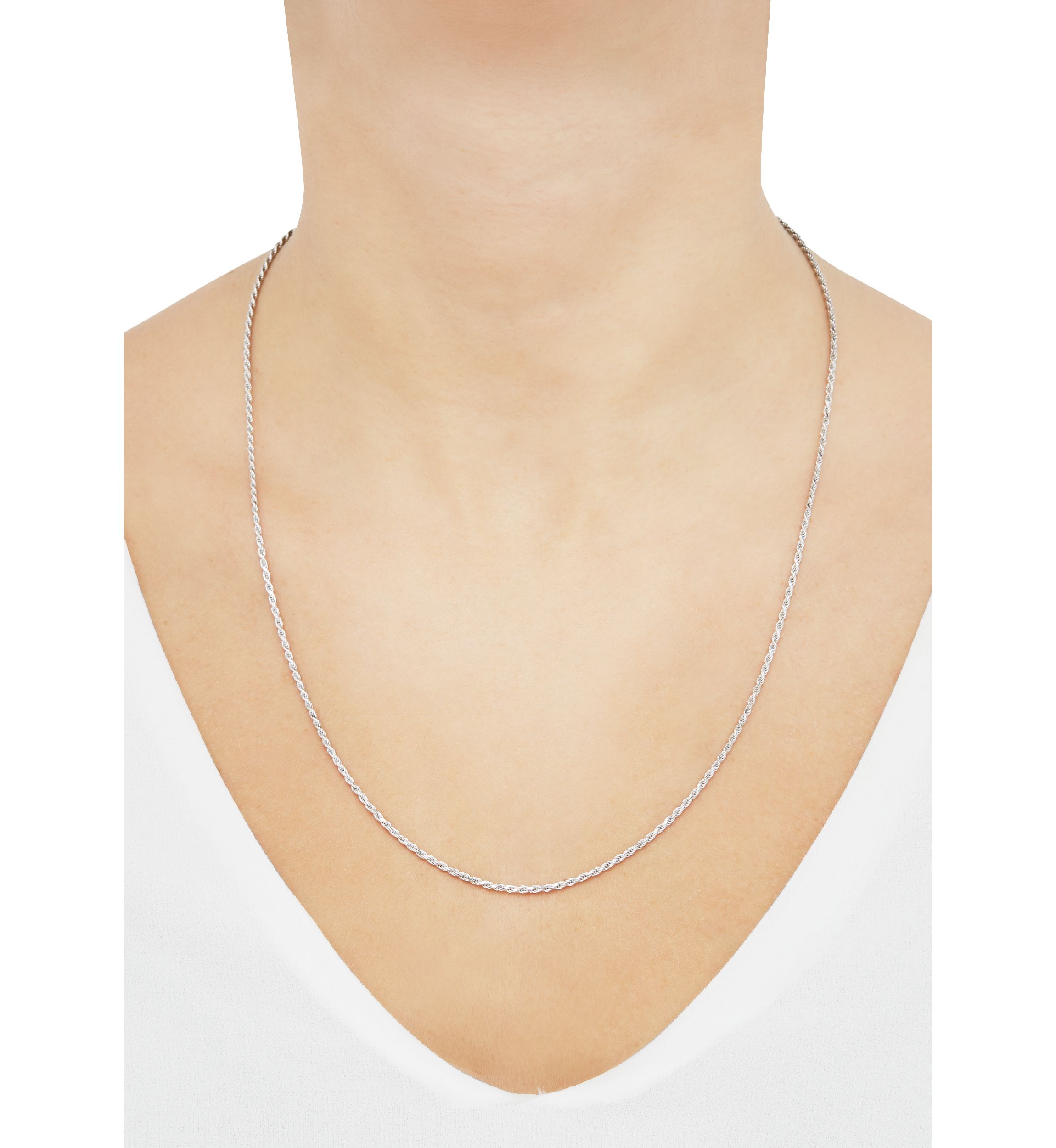 Sterling Silver Adjustable Rope Necklace