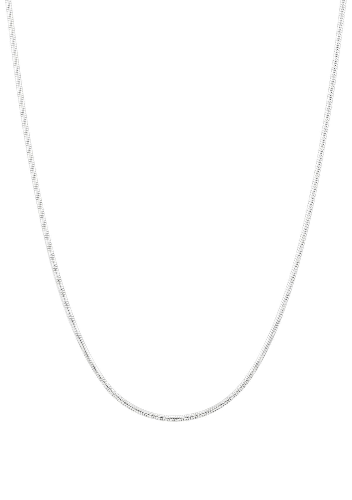 Sterling Silver Adjustable Snake Chain Necklace