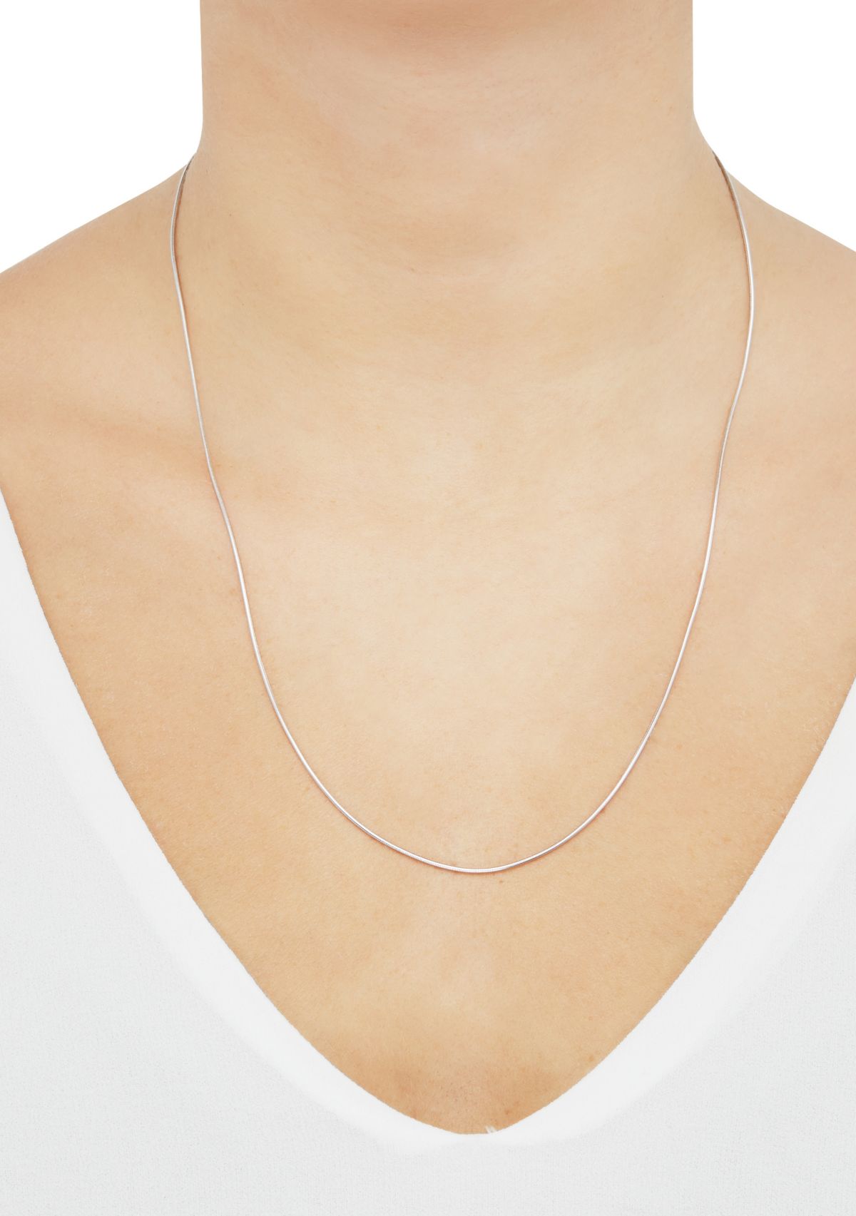 Sterling Silver Adjustable Snake Chain Necklace