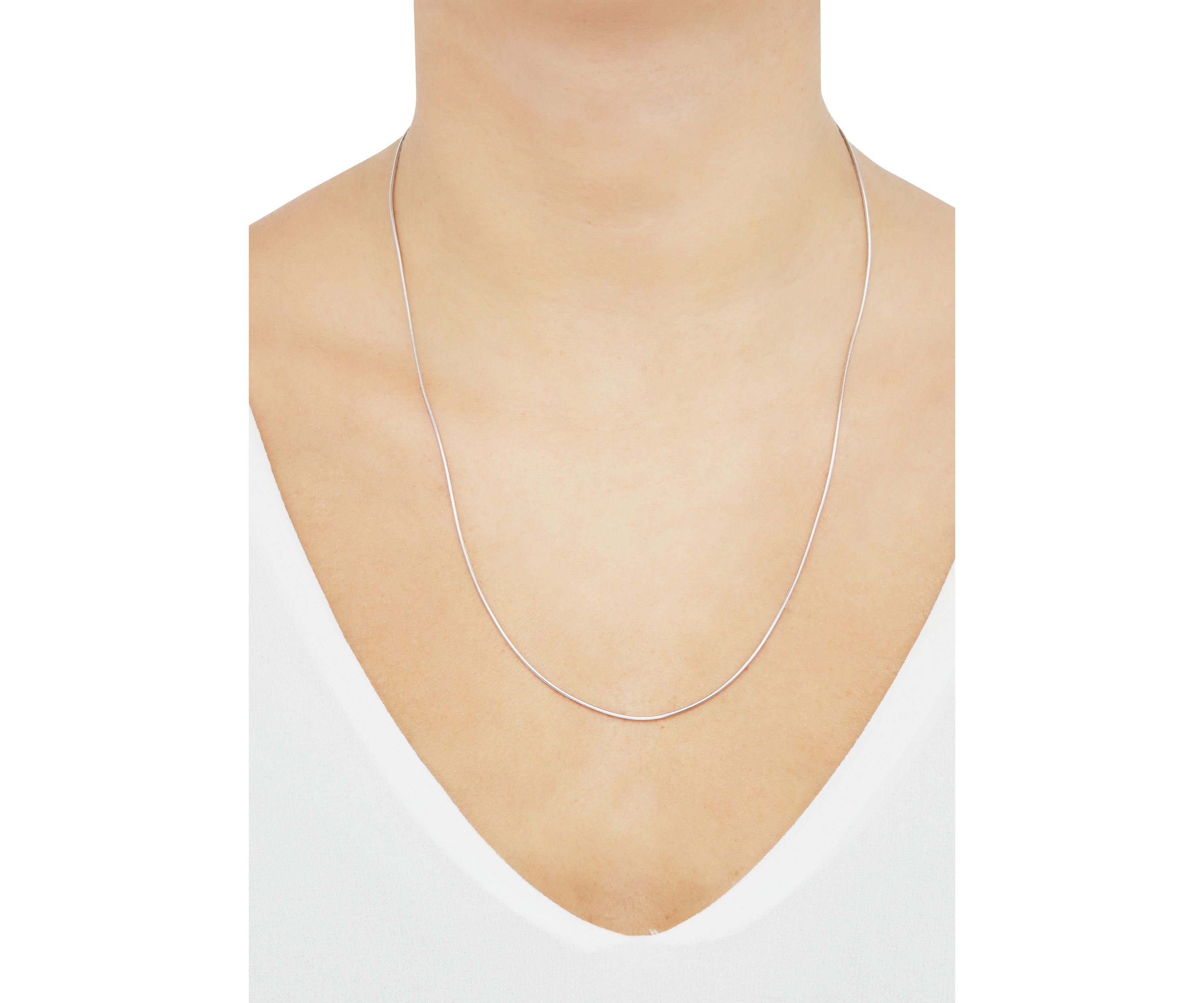 Sterling Silver Adjustable Snake Chain Necklace