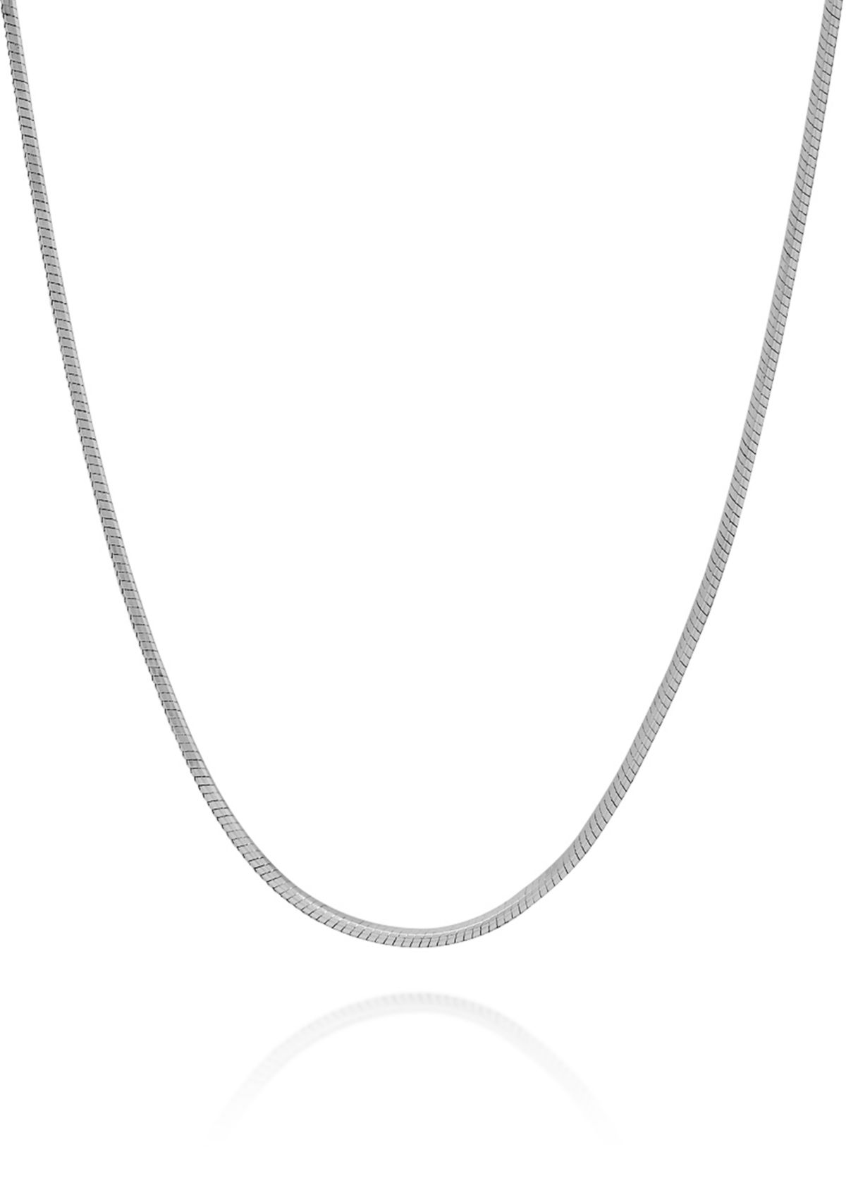 Sterling Silver 8 Sided Snake Chain Necklace