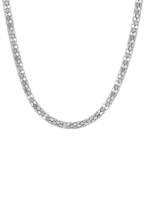 Polished 5 mm Chain Necklace In Sterling Silver