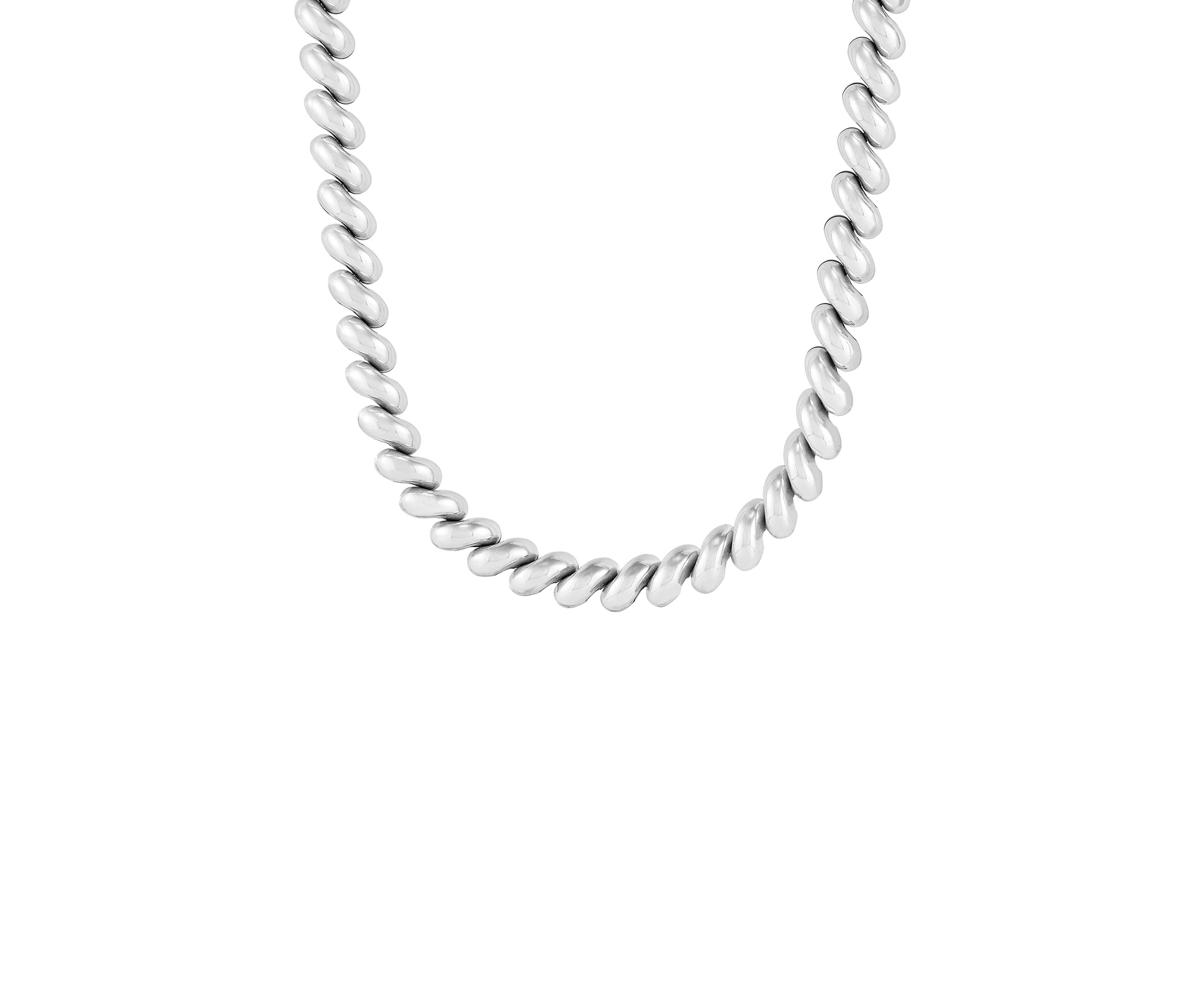 San Marco Curvy Necklace in Sterling Silver