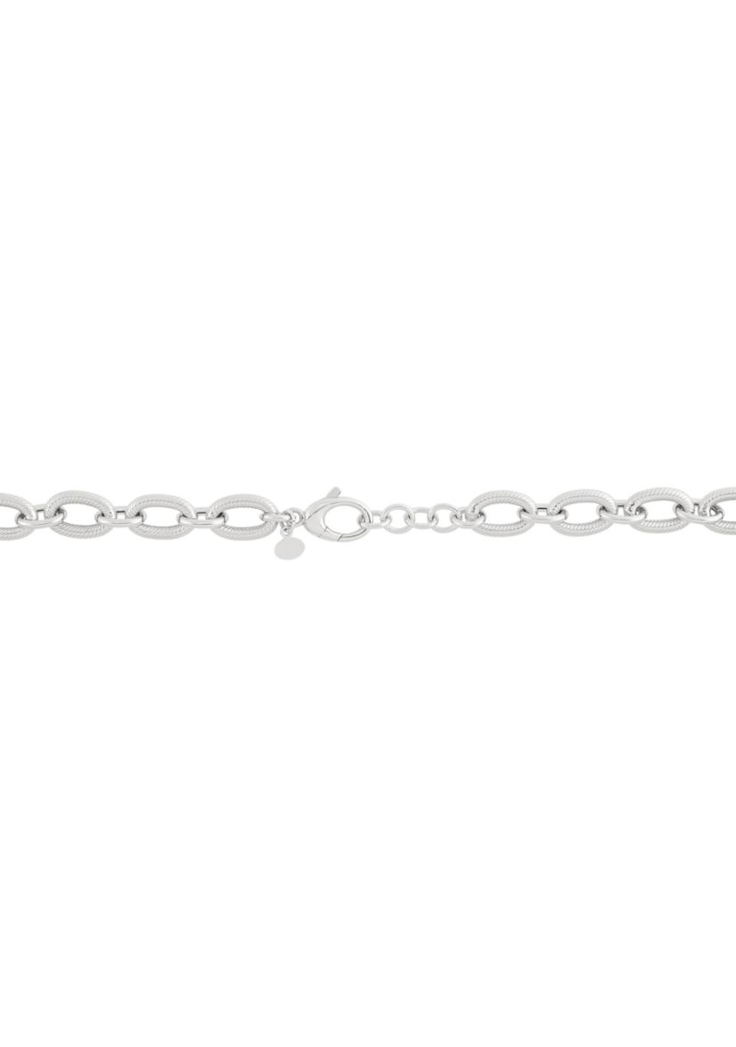 Hollow and Oval Links Necklace in Sterling Silver