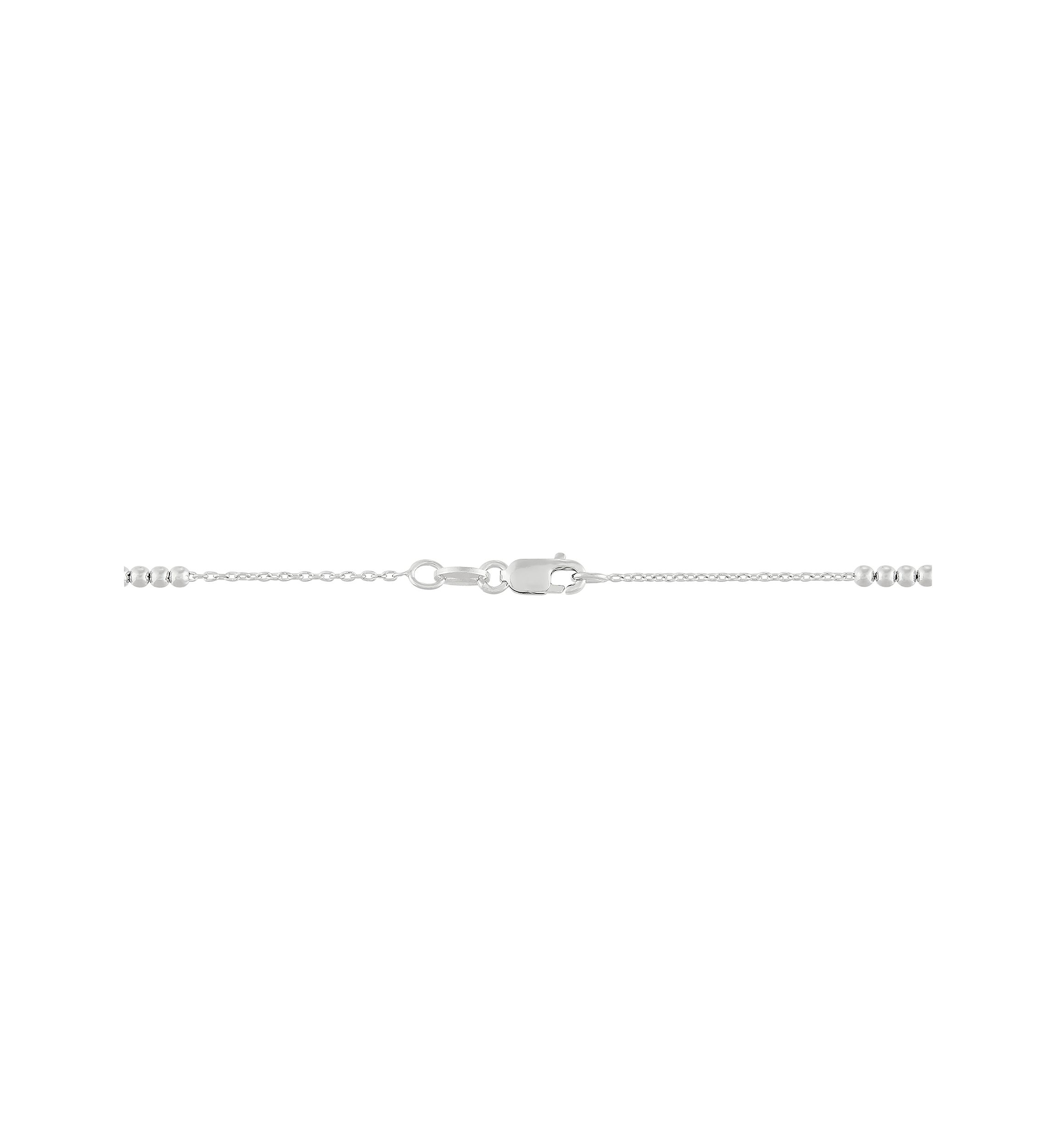 Solid Beads Station Necklace in Sterling Silver