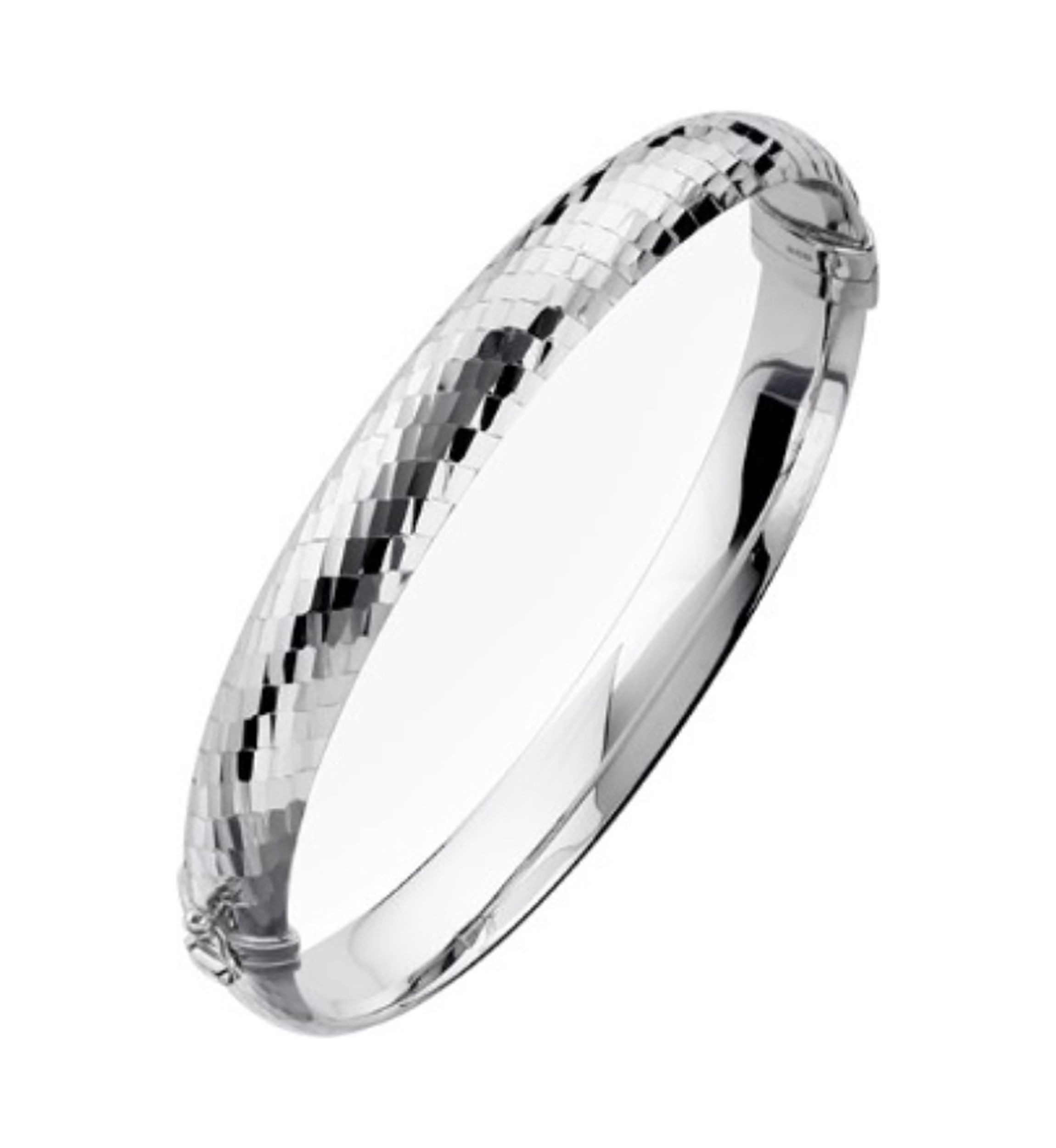 7 Millimeter Tube Hinge Bangle Bracelet in Sterling Silver