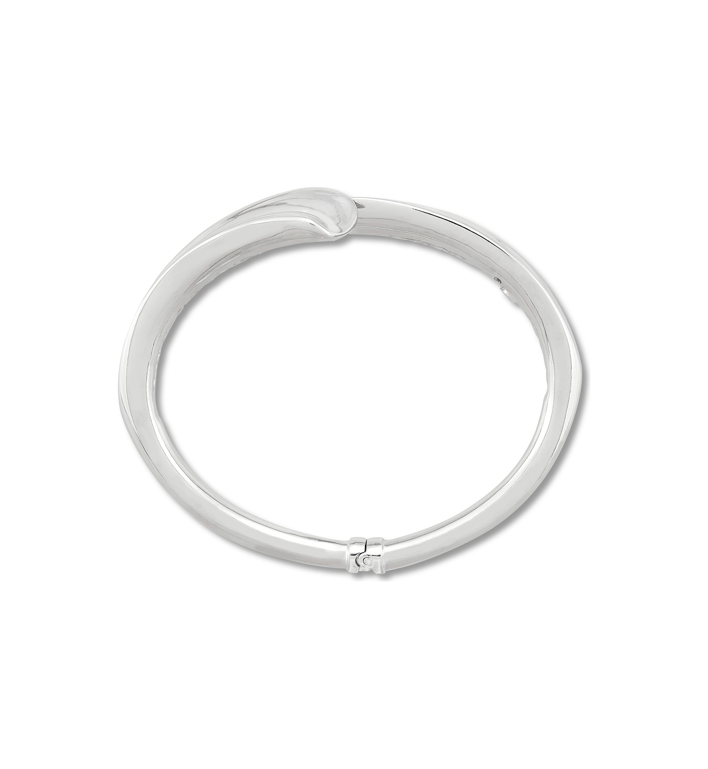 Bypass Hinge Bangel in Sterling Silver
