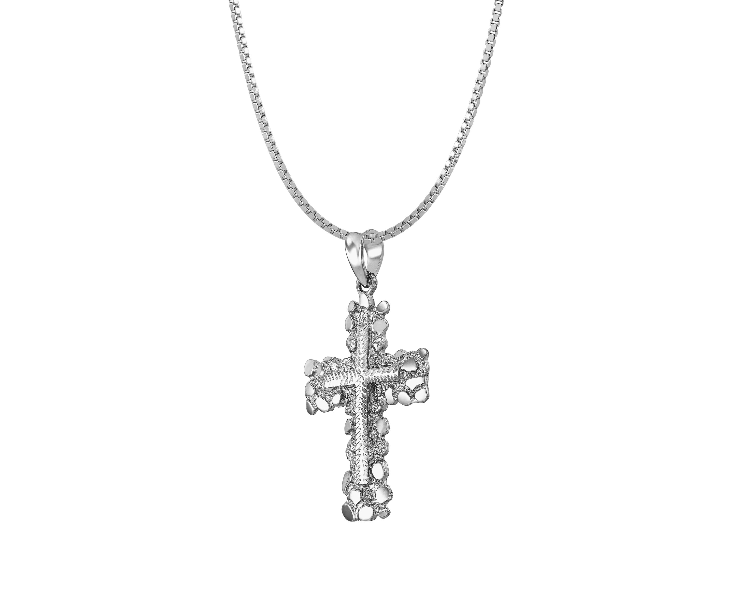 Cross Pendant Necklace in Sterling Silver