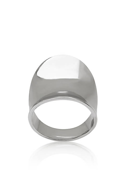 Sterling Silver Polished Wide Band Ring