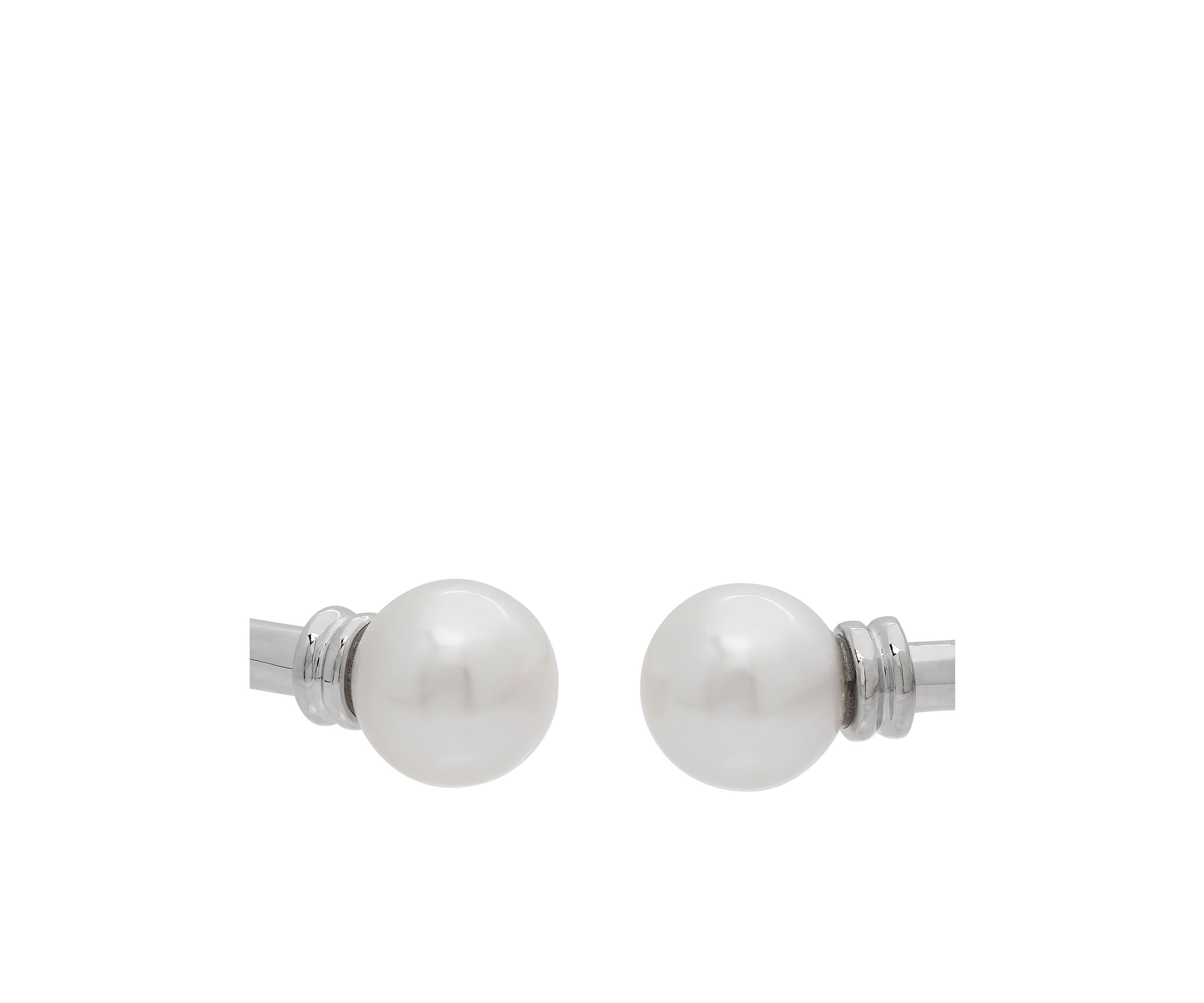 Sterling Silver Pearl Slip-On Bangle Bracelet