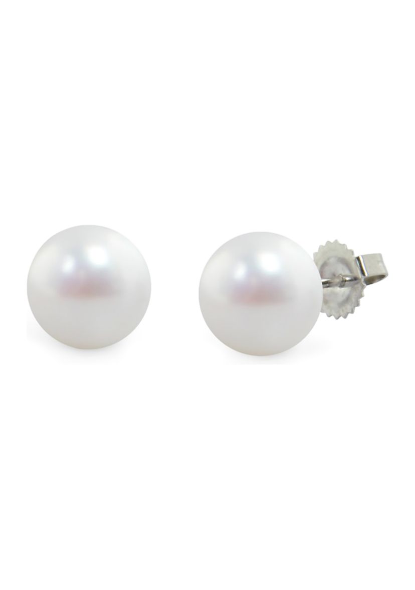 Pearl Stud Earrings in Sterling Silver