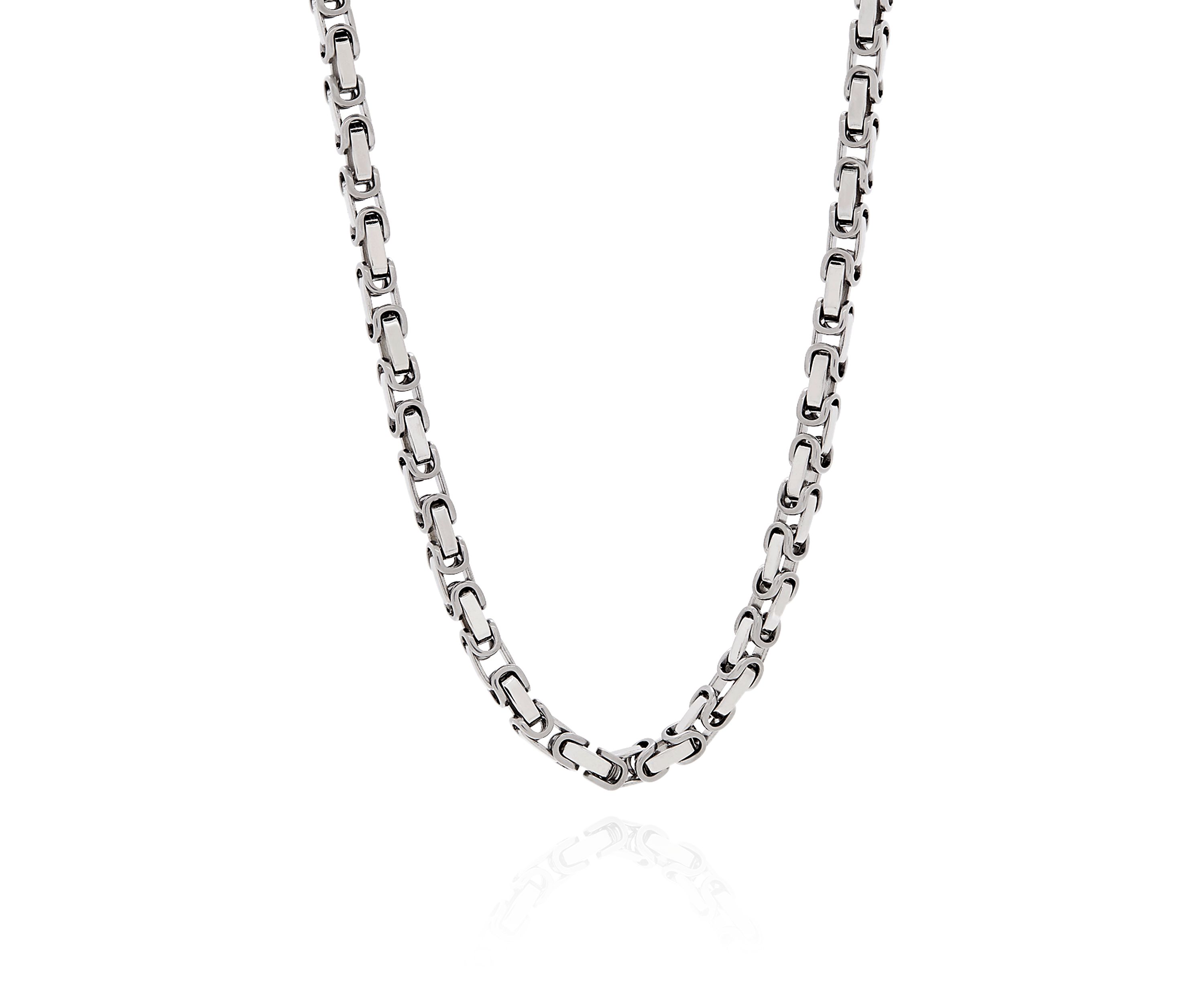 Rectangle Link Necklace in Stainless Steel