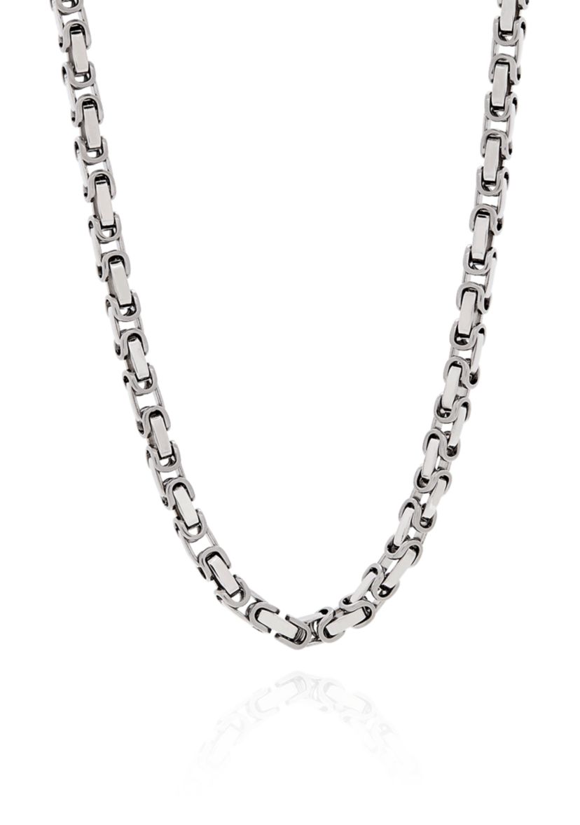 Rectangle Link Necklace in Stainless Steel