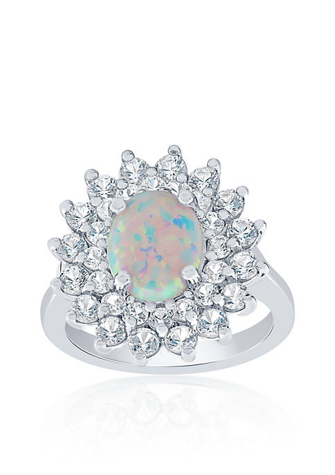 Belk & Co. Created Opal and White Sapphire