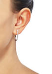 1/2 ct. t.w. Diamond Hoop Earrings in Sterling Silver 